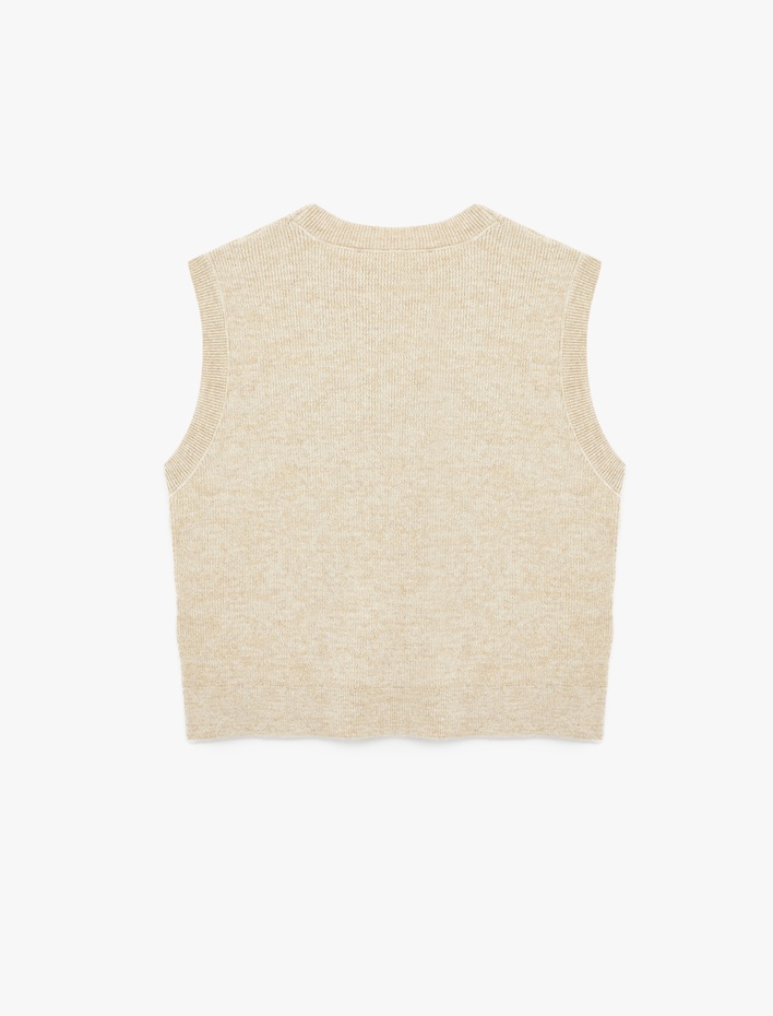  Kolsuz Fiyonk Desenli Bisiklet Yaka Triko Süveter