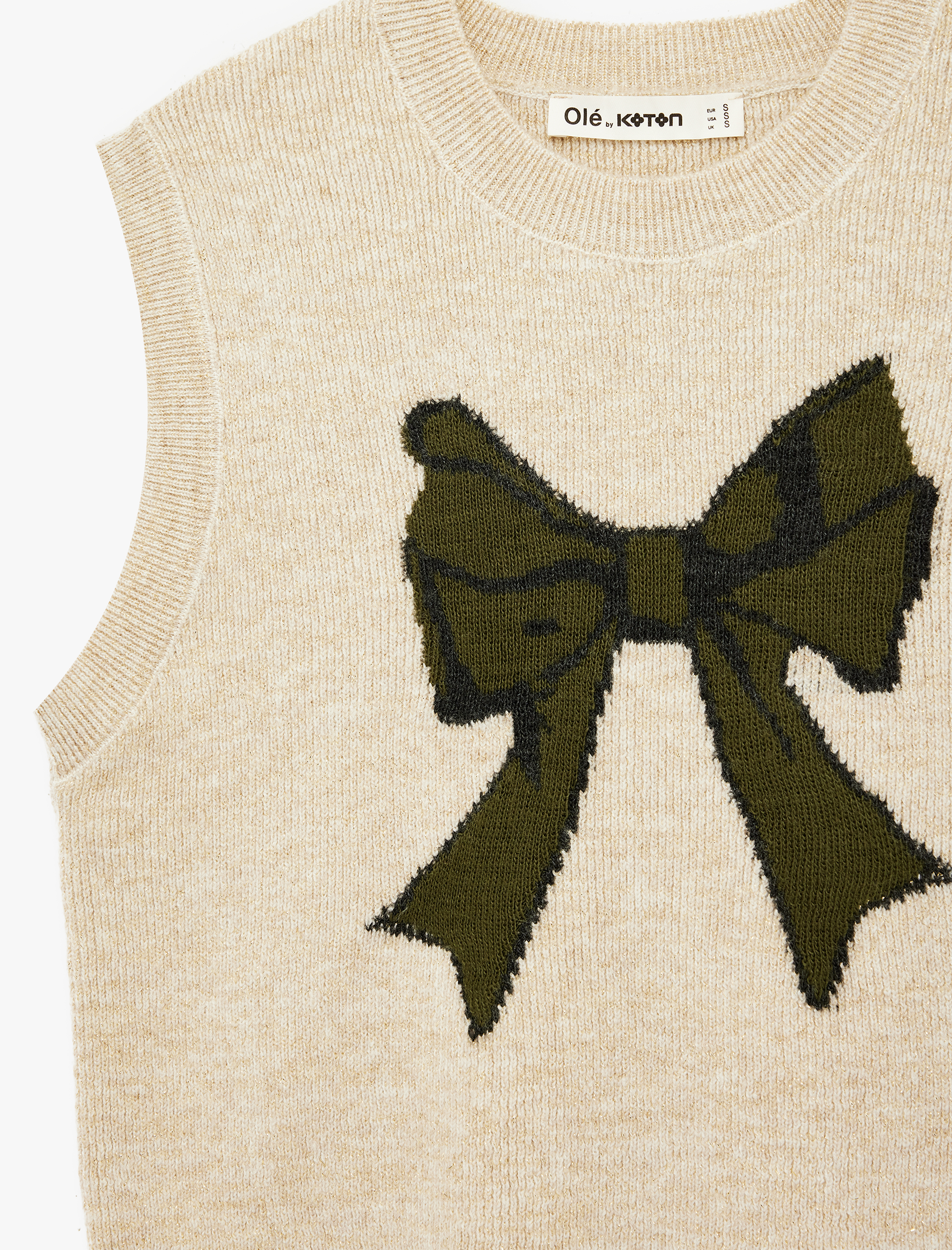   Kolsuz Fiyonk Desenli Bisiklet Yaka Triko Süveter