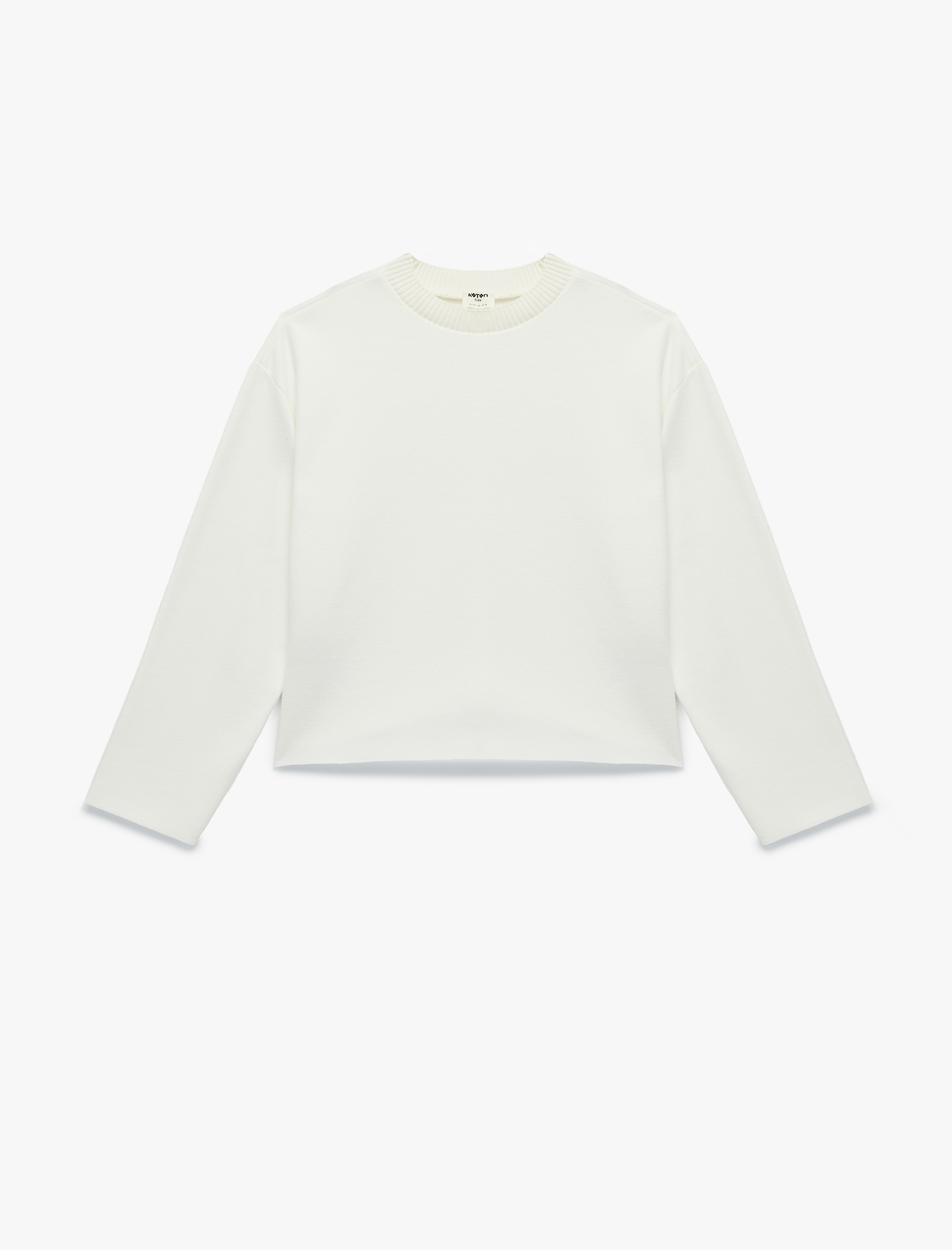  Kız Çocuk Pamuk Karışımlı Uzun Kollu Bisiklet Yaka Tişört