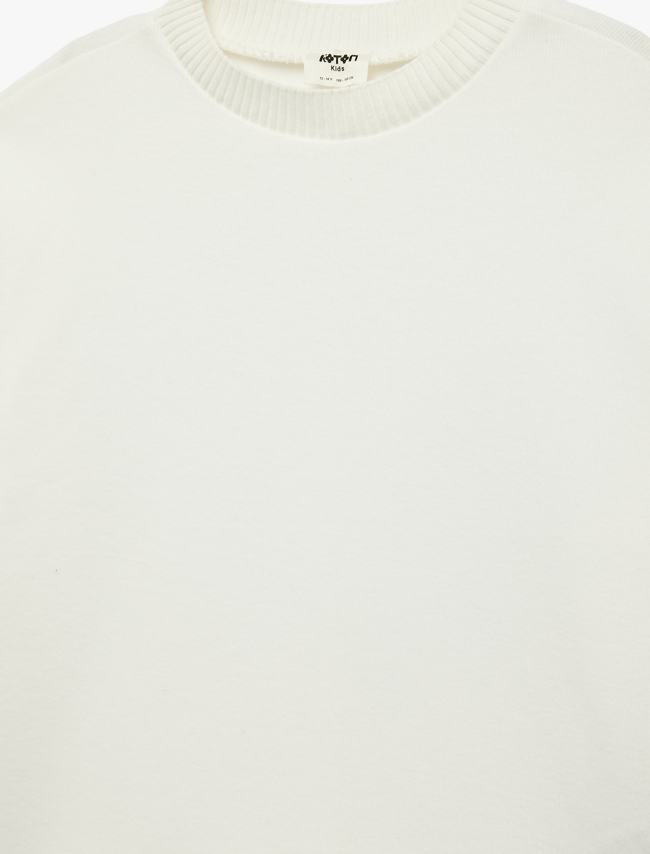  Kız Çocuk Pamuk Karışımlı Uzun Kollu Bisiklet Yaka Tişört