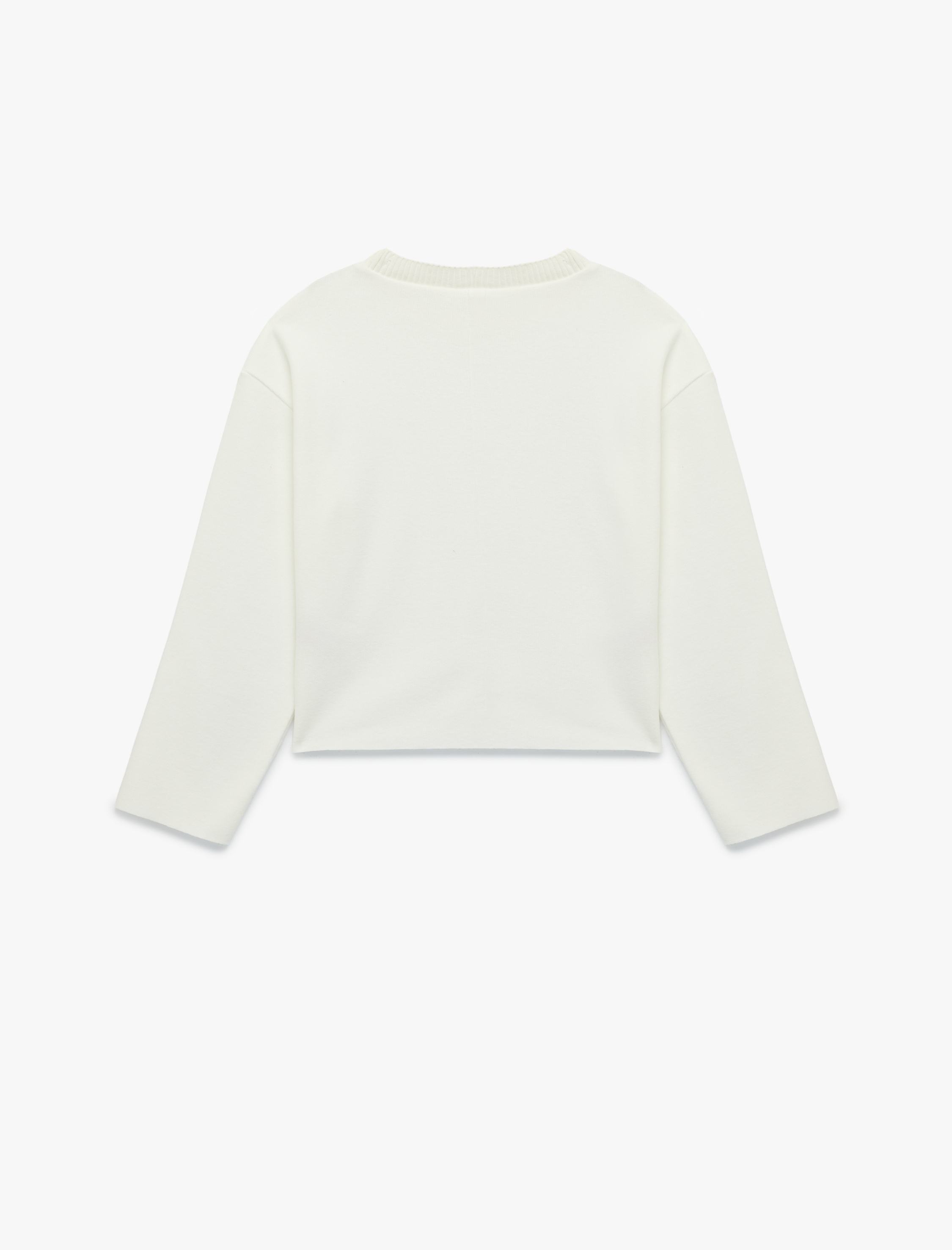  Kız Çocuk Pamuk Karışımlı Uzun Kollu Bisiklet Yaka Tişört