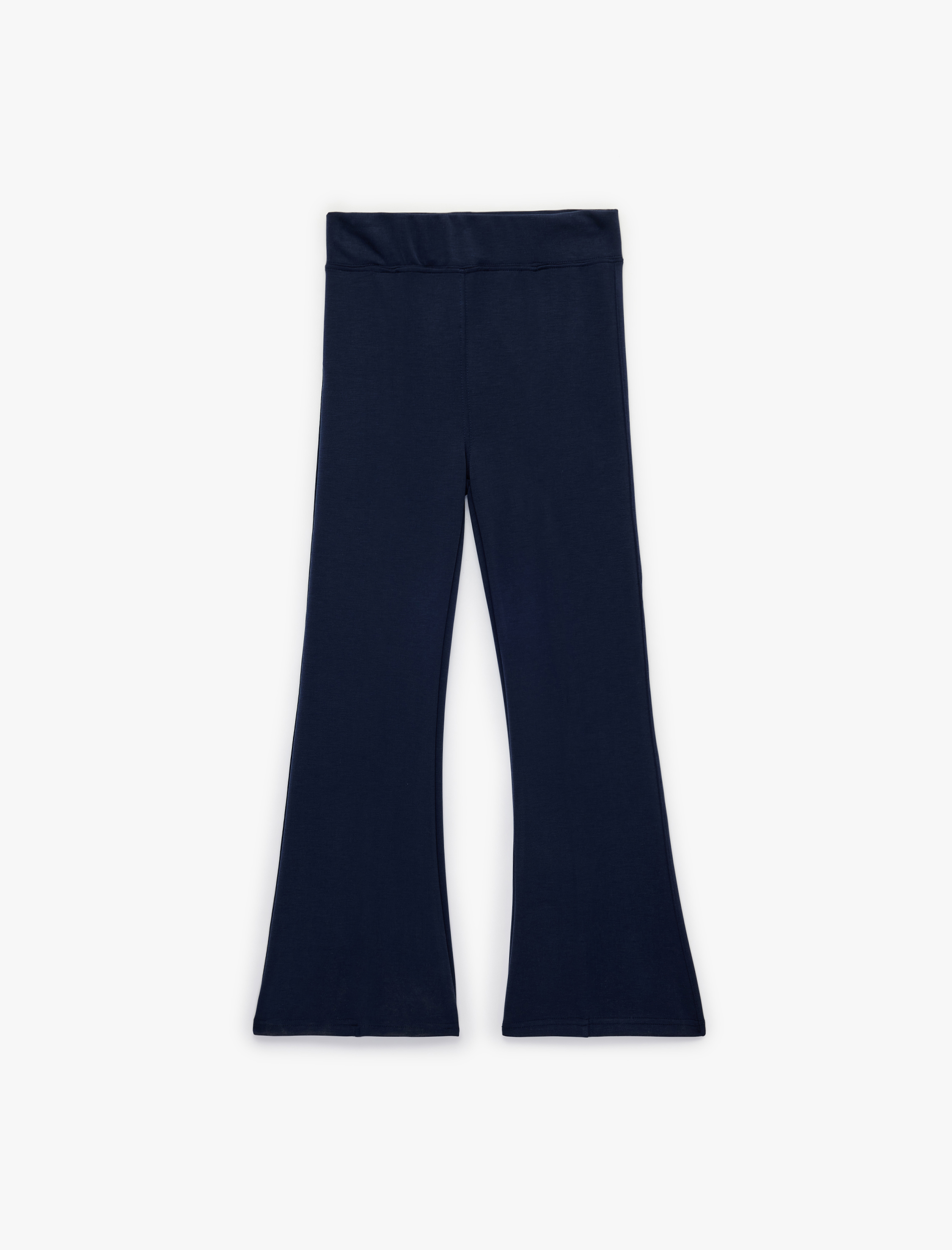  Kız Çocuk Viskon Karışımlı Slim Fit İspanyol Paça Pantolon