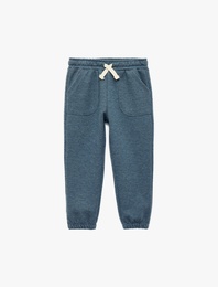 Lastikli Paça Beli Bağcıklı Cepli Jogger Eşofman Altı