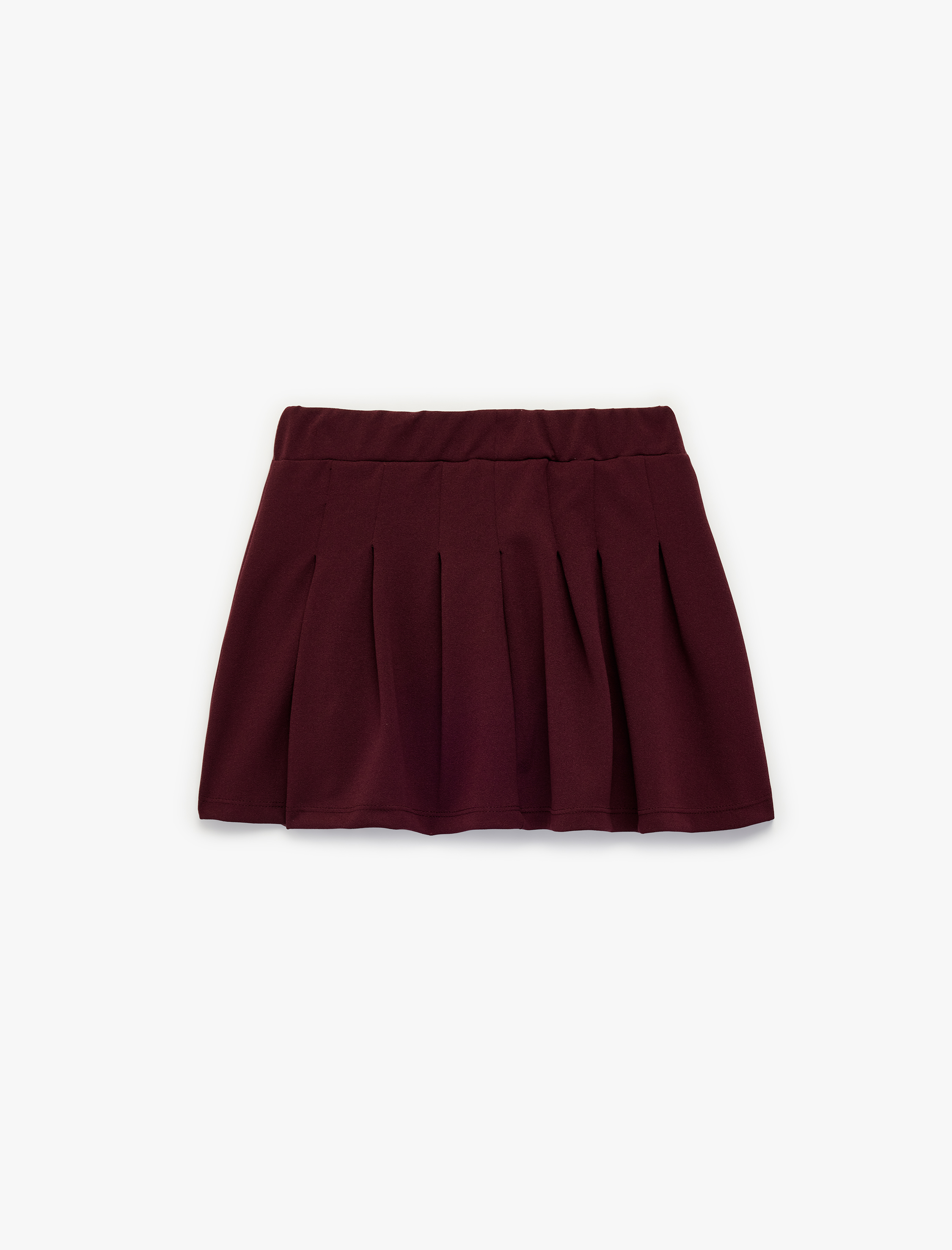  Kız Çocuk Krep Scuba Kumaş Pileli Mini Etek