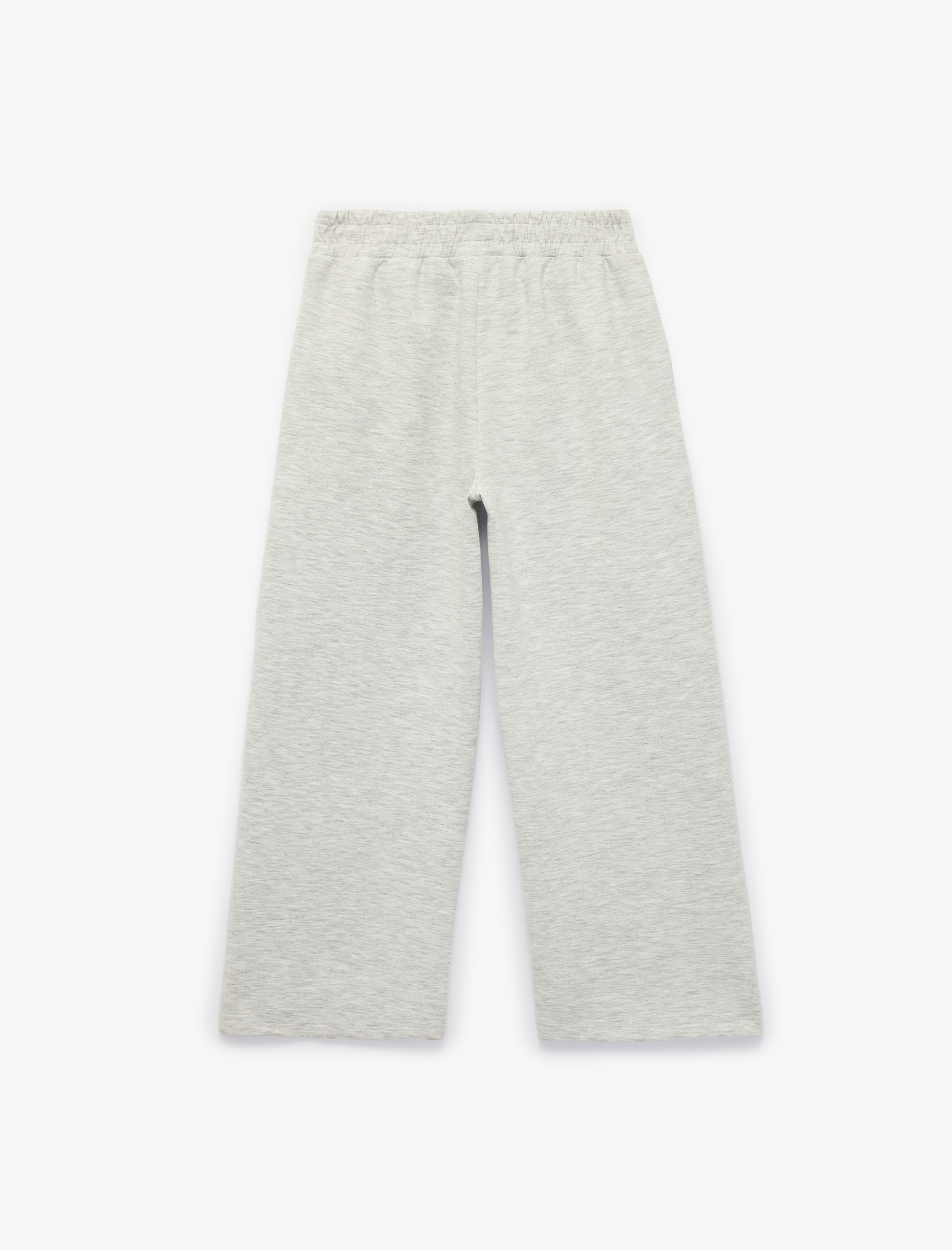  Kız Çocuk Viskon Karışımlı Beli Lastikli Cepli Geniş Paça Pantolon