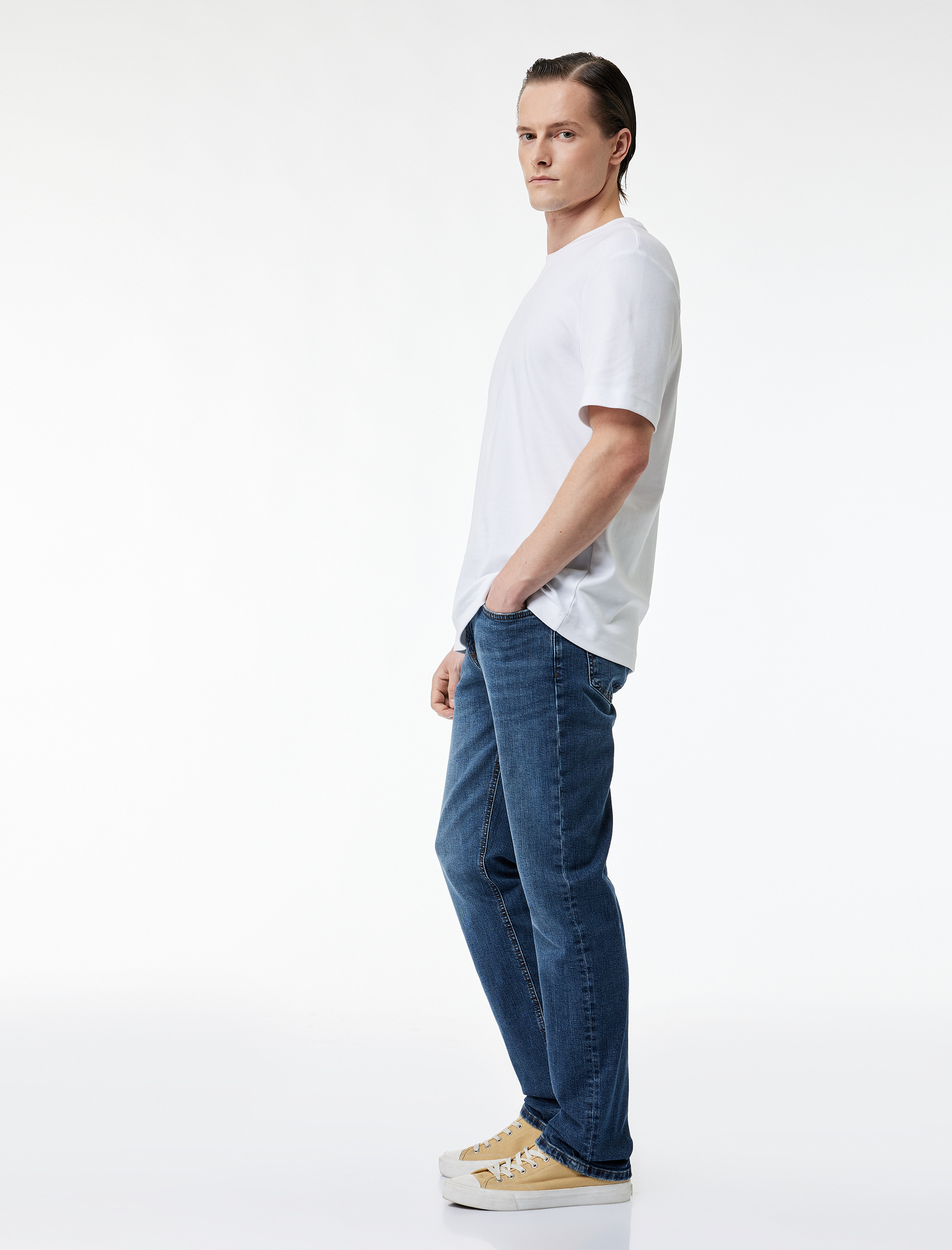   Pamuklu Normal Bel Straight Fit Jean Pantolon - Mark Jean