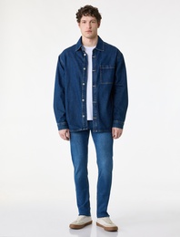 Normal Bel Pamuklu Skinny Fit Jean Pantolon - Michael Jean