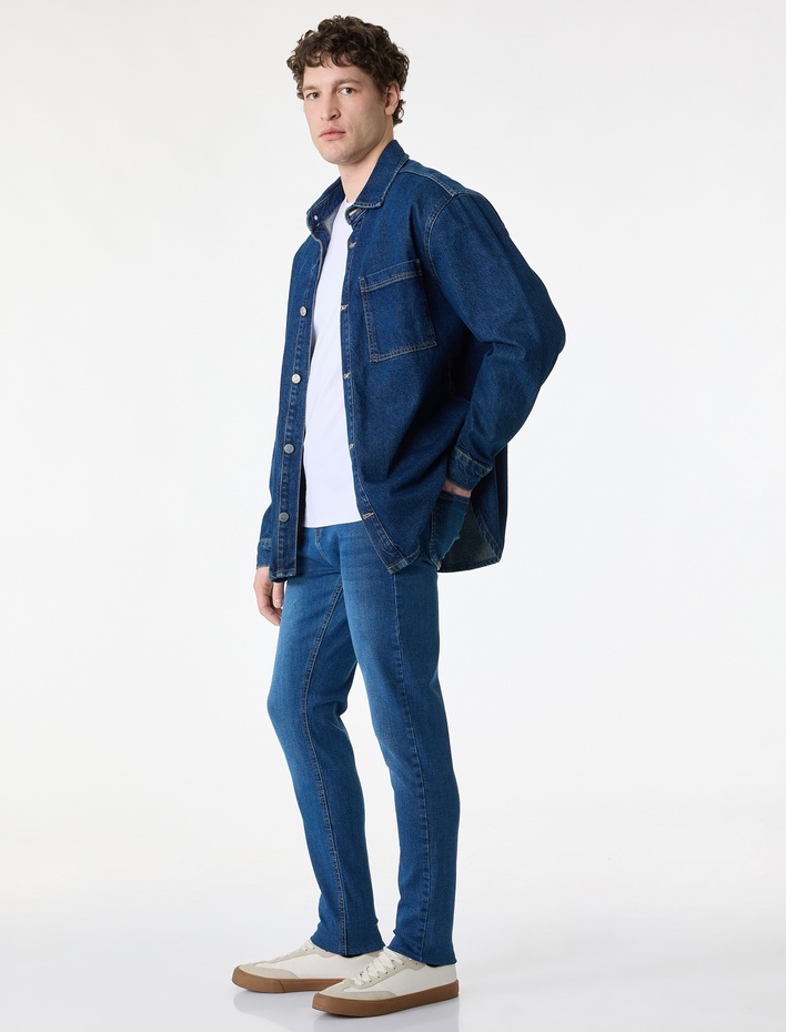  Normal Bel Pamuklu Skinny Fit Jean Pantolon - Michael Jean