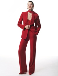 Yüksek Bel Cep Detaylı Geniş Paça Pantolon