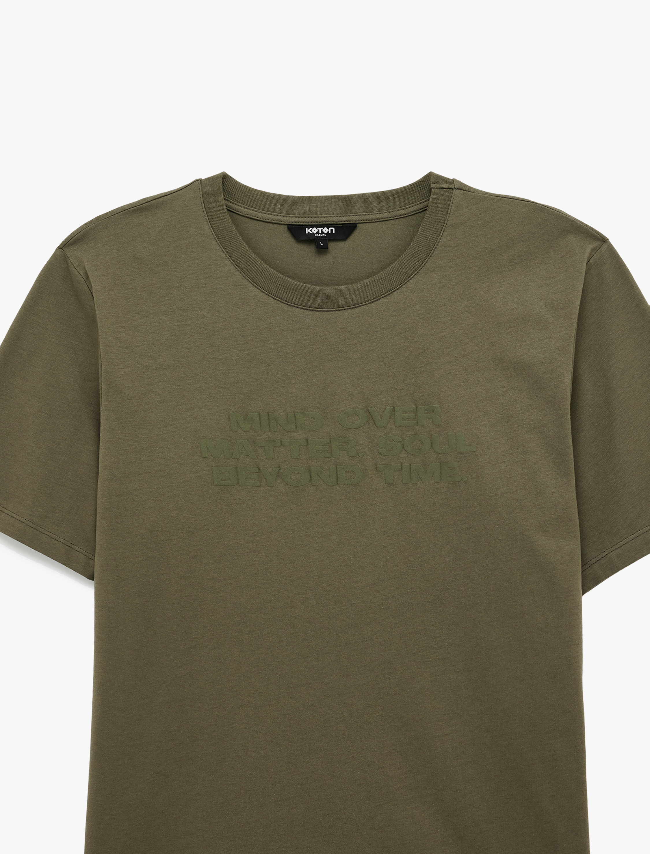   Regular Fit Kısa Kollu Pamuklu Bisiklet Yaka Baskılı Tişört