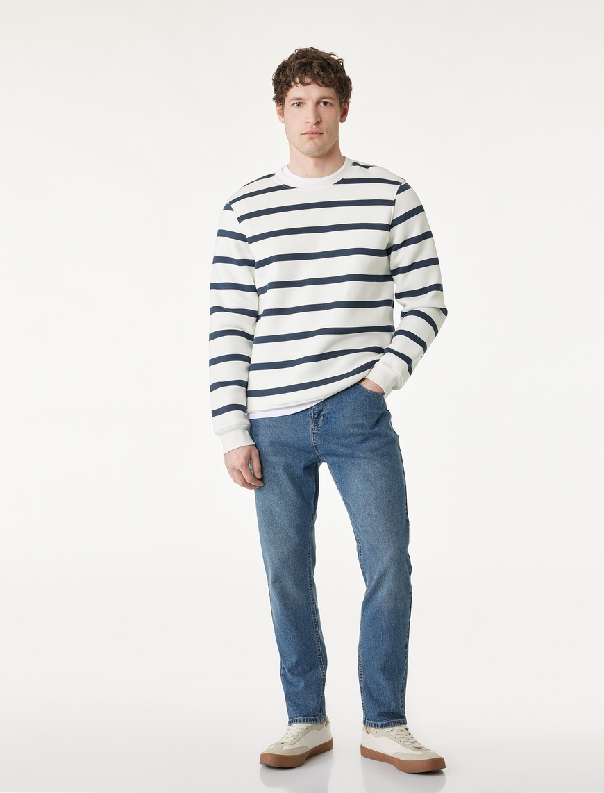 Koton Erkek Regular Fit Normal Bel Pamuklu Tapered Jean Pantolon - Joe Jean
