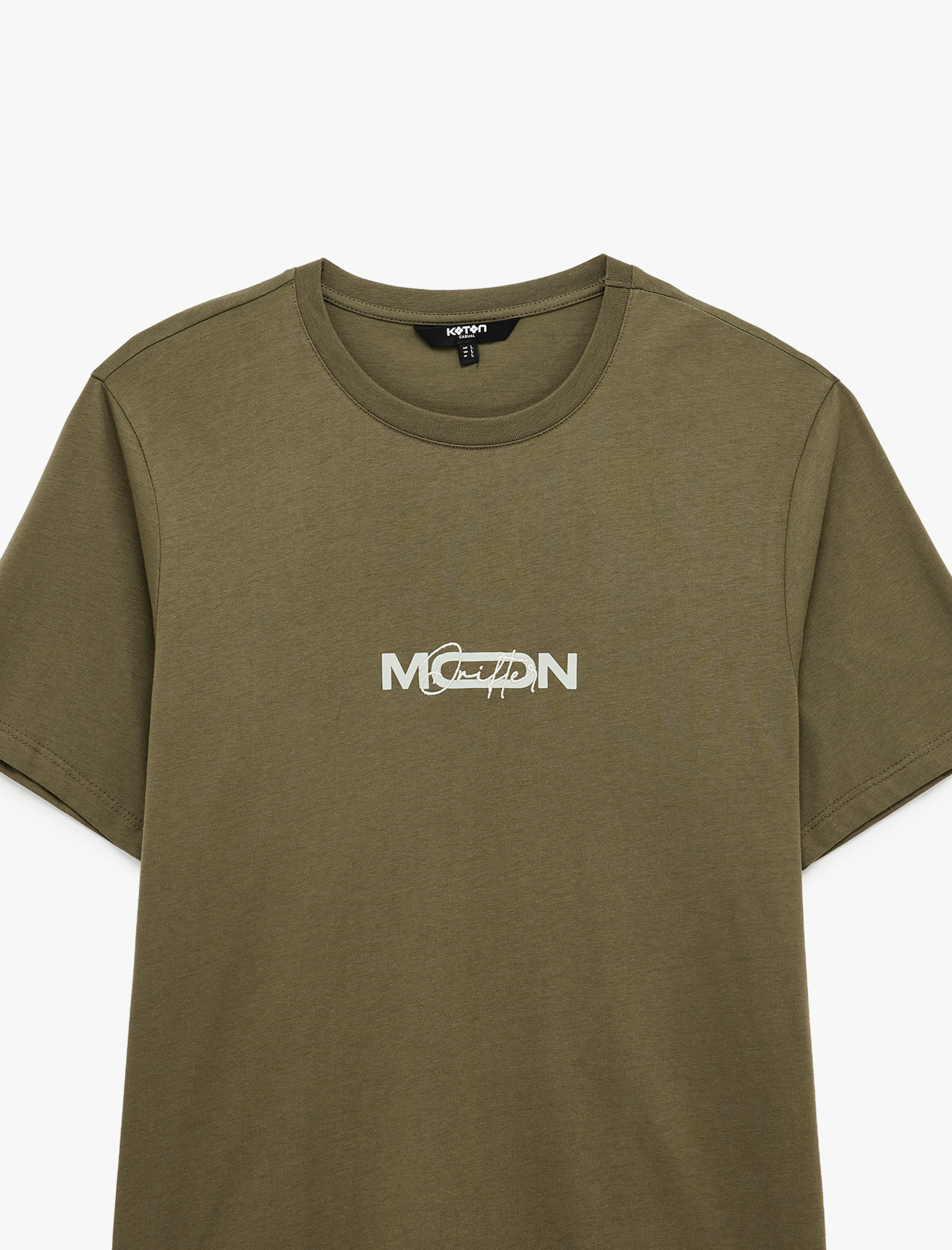   Regular Fit Kısa Kollu Bisiklet Yaka Pamuklu Baskılı Tişört