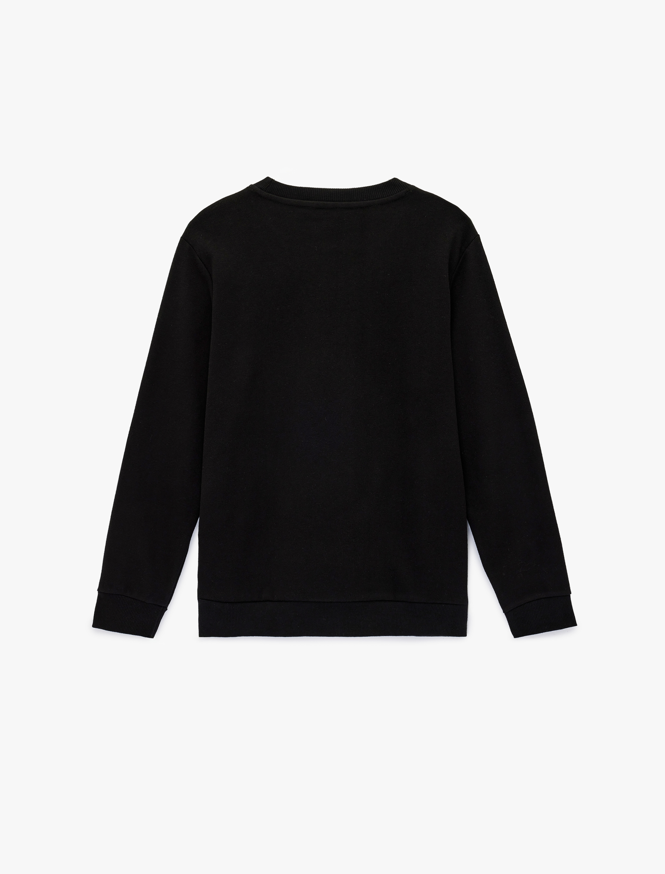   Regular Fit Uzun Kollu Baskılı Bisiklet Yaka Sweatshirt