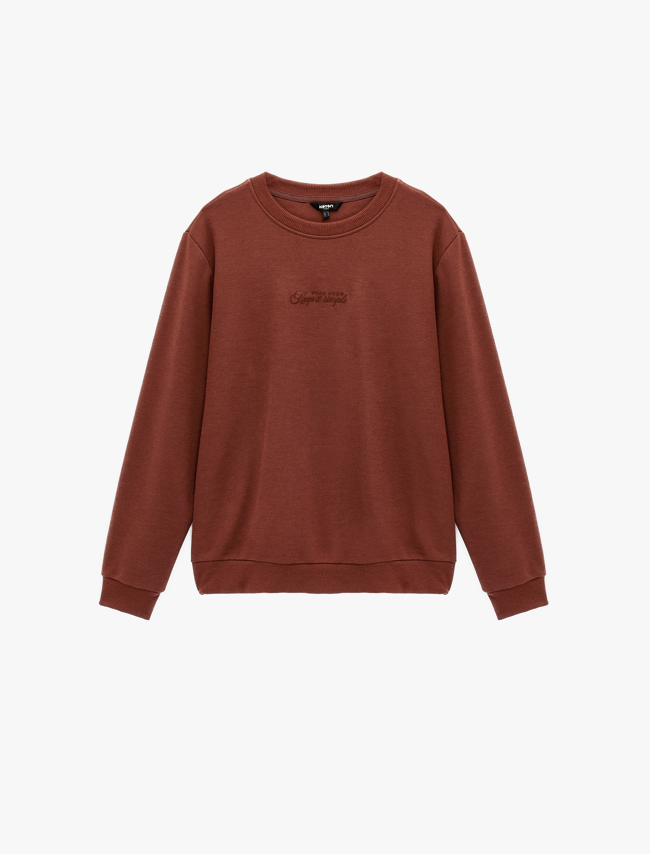   Regular Fit Uzun Kollu Baskılı Bisiklet Yaka Sweatshirt