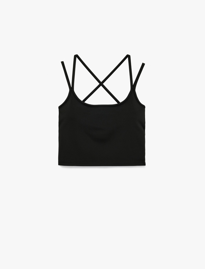  İp Askılı Sırt Detaylı Kolsuz Sporcu Sütyeni