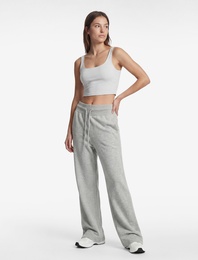 Yüksek Bel Geniş Paça Bağcıklı Spor Eşofman Altı