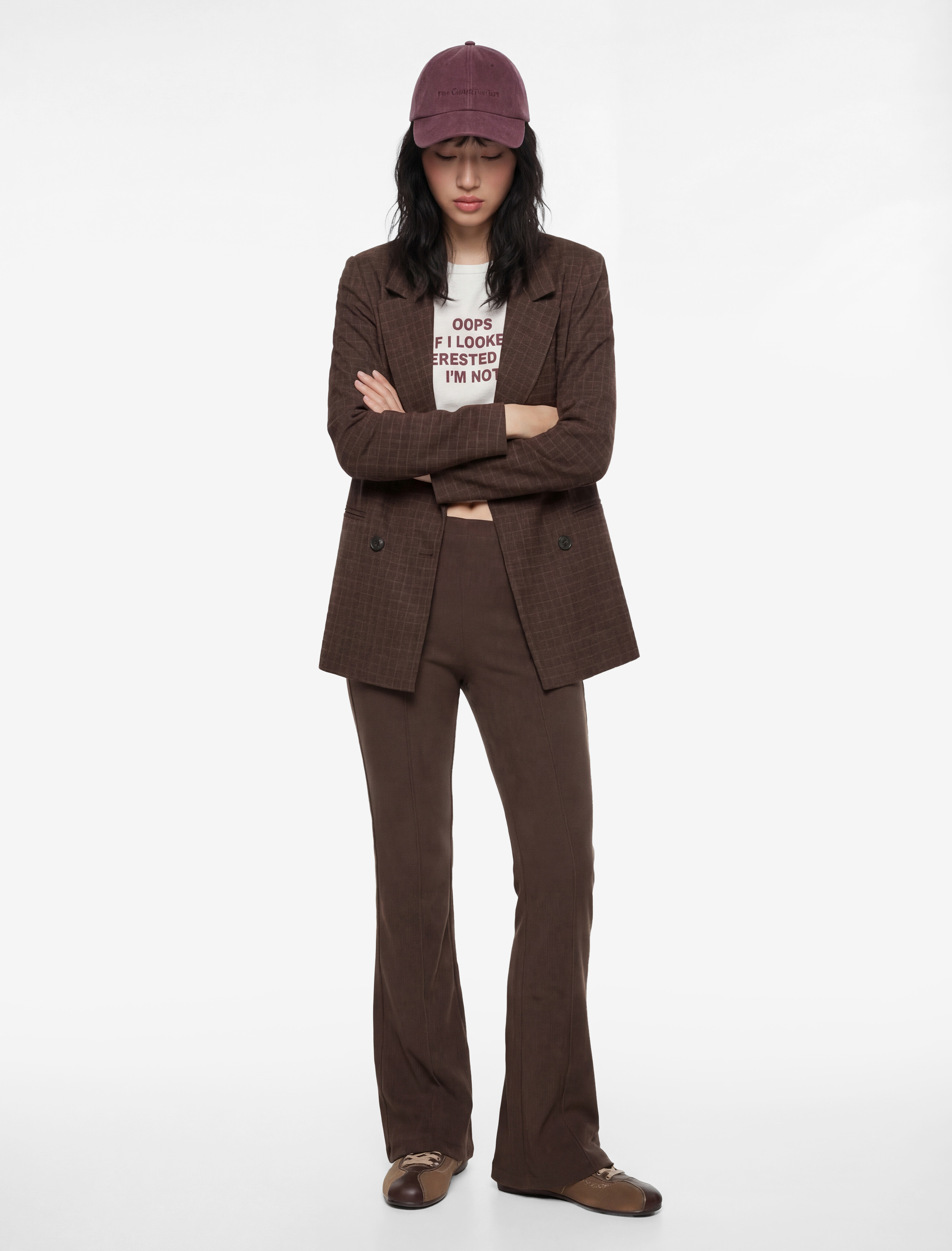   Slim Fit Nervürlü İspanyol Paça Tayt Pantolon