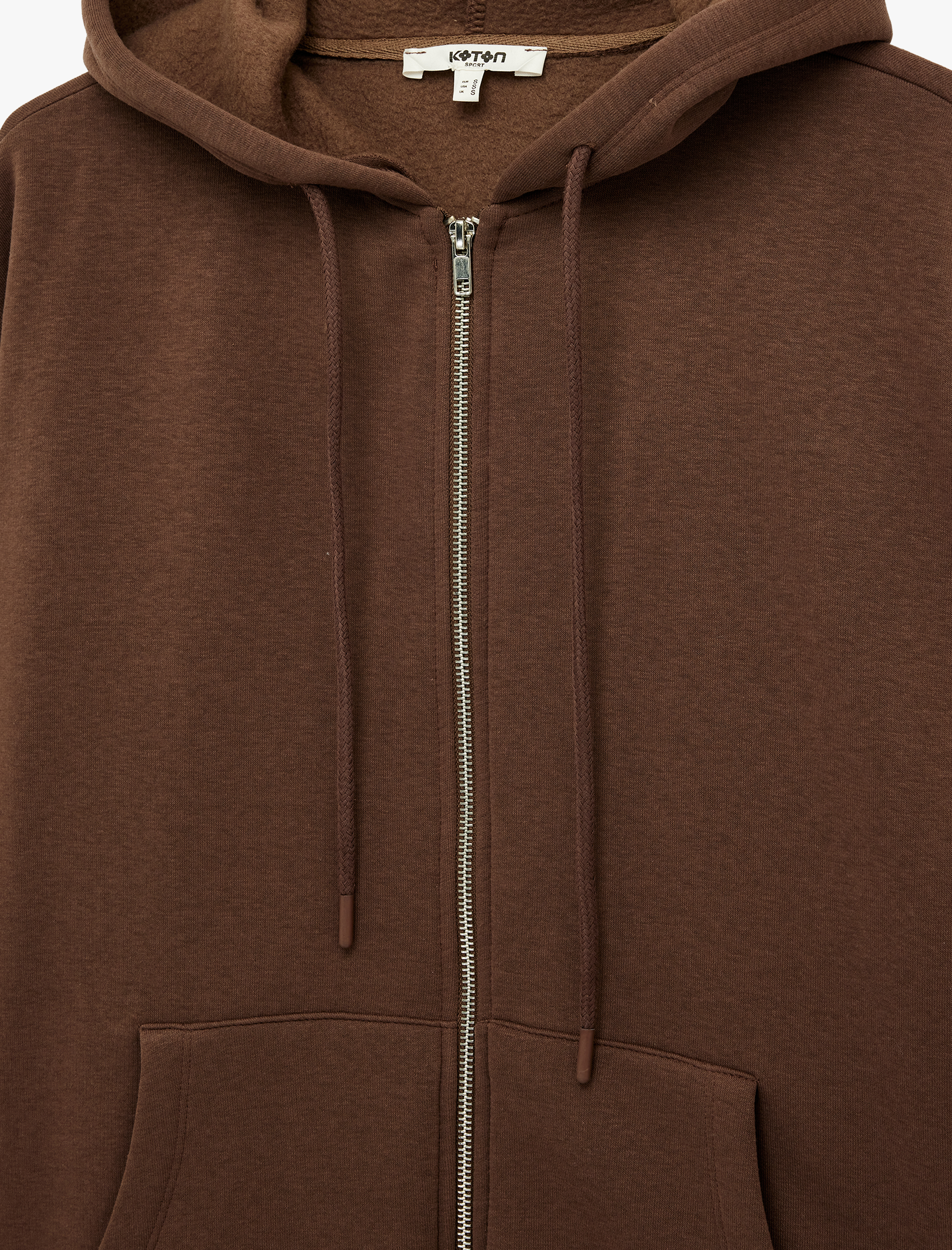   Fermuarlı Cep Detaylı Kapüşonlu Oversize Sweatshirt