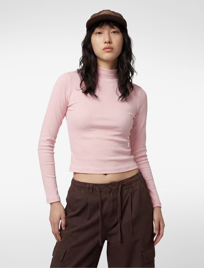  Dik Yaka Slim Fit Uzun Kollu Tişört