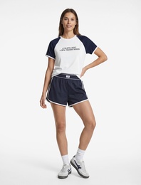 Rahat Kalıp Kısa Kollu Bisiklet Yaka Baskılı Spor Tişört