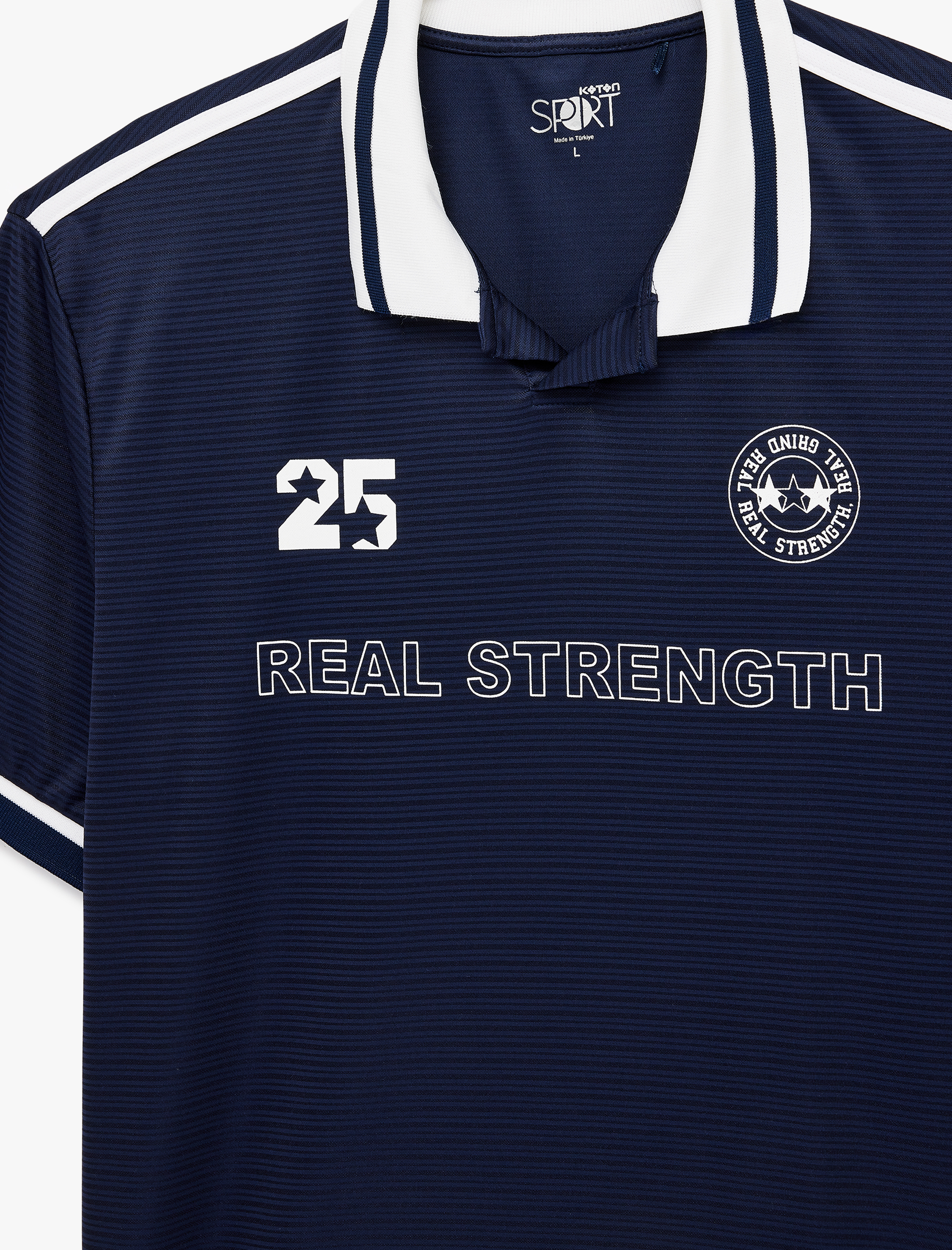   Rahat Kesim Kısa Kollu Baskılı Polo Yaka Spor Tişört