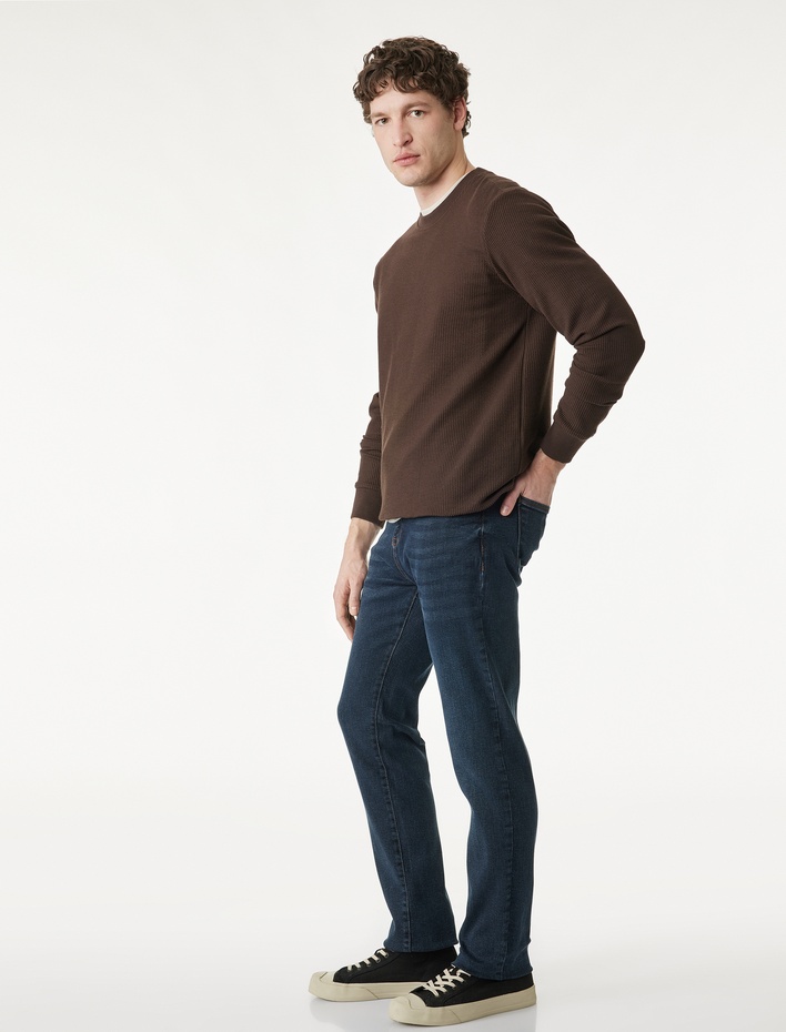  Normal Bel Slim Fit Pamuklu Jean Pantolon - Brad Jean