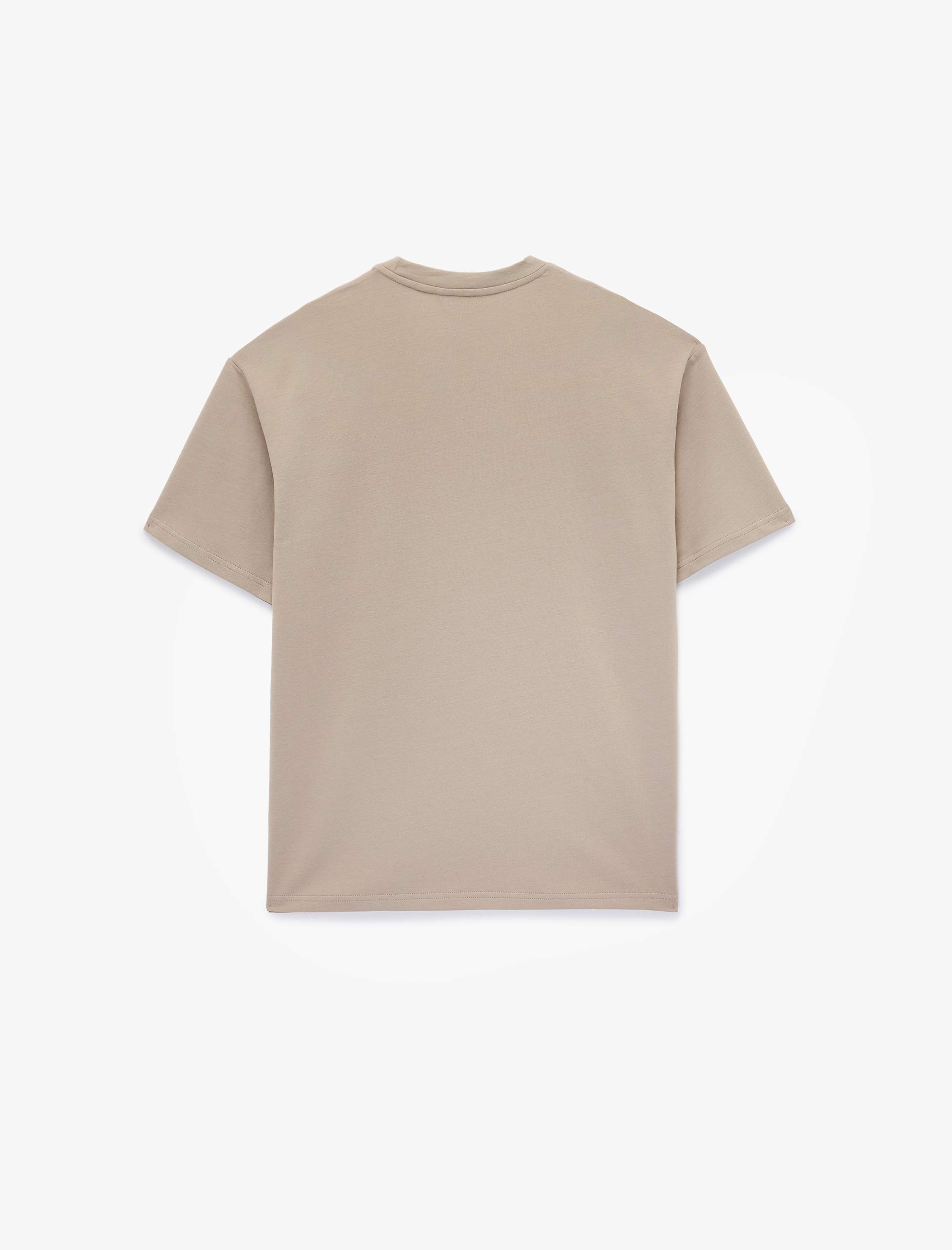   Kısa Kollu Bisiklet Yaka Pamuklu Rahat Kalıp Basic Spor Tişört