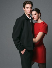 Viskon Karışımlı Uzun Kollu Cepli Gömlek Yaka Fermuarlı Bomber Ceket