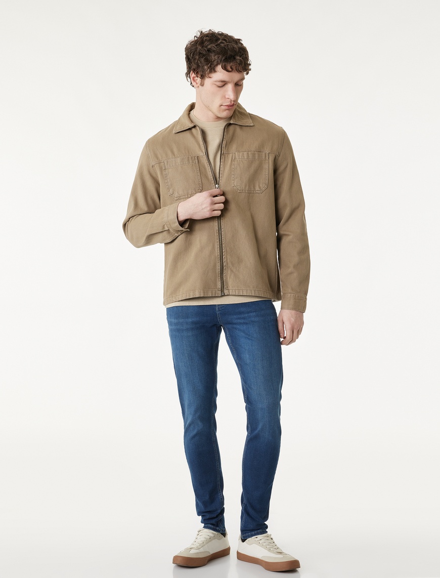 Koton Erkek Normal Bel Pamuklu Skinny Fit Jean Pantolon – Michael Jean