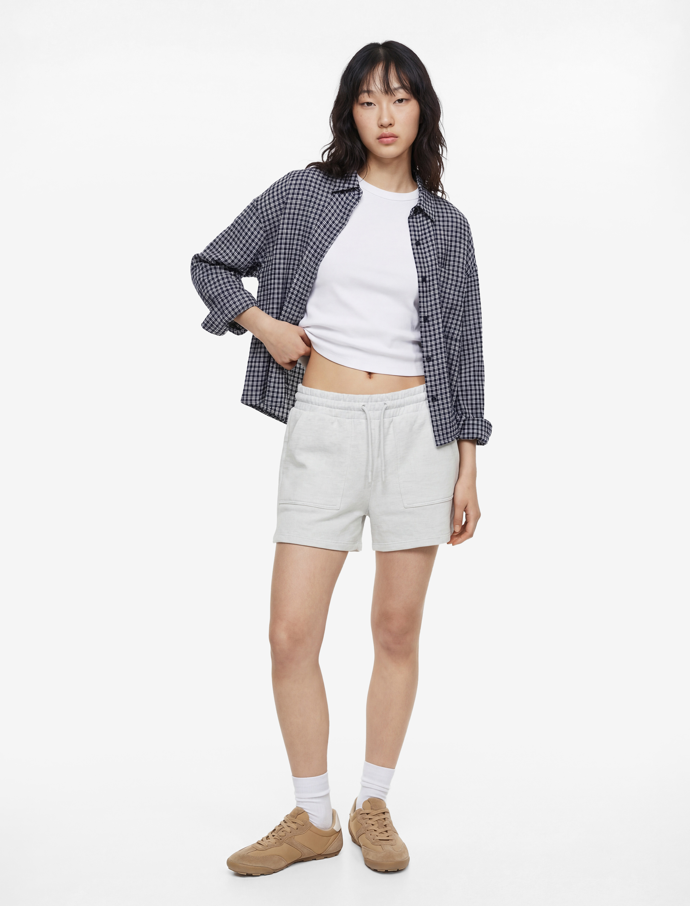   Beli Bağcıklı Cep Detaylı Mini Şort