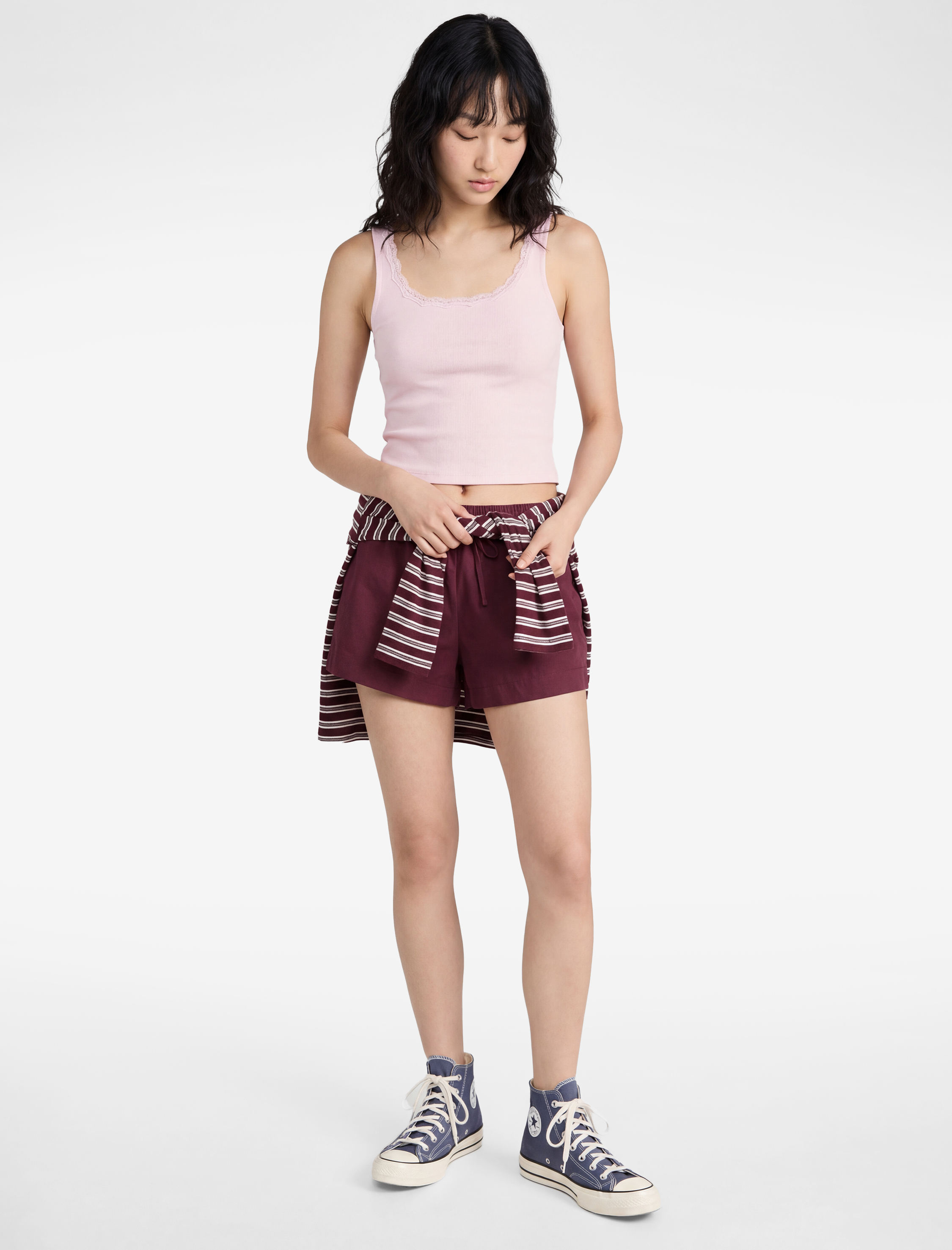   Slim Fit Pamuklu U Yaka Dantel Detaylı Kolsuz Bluz