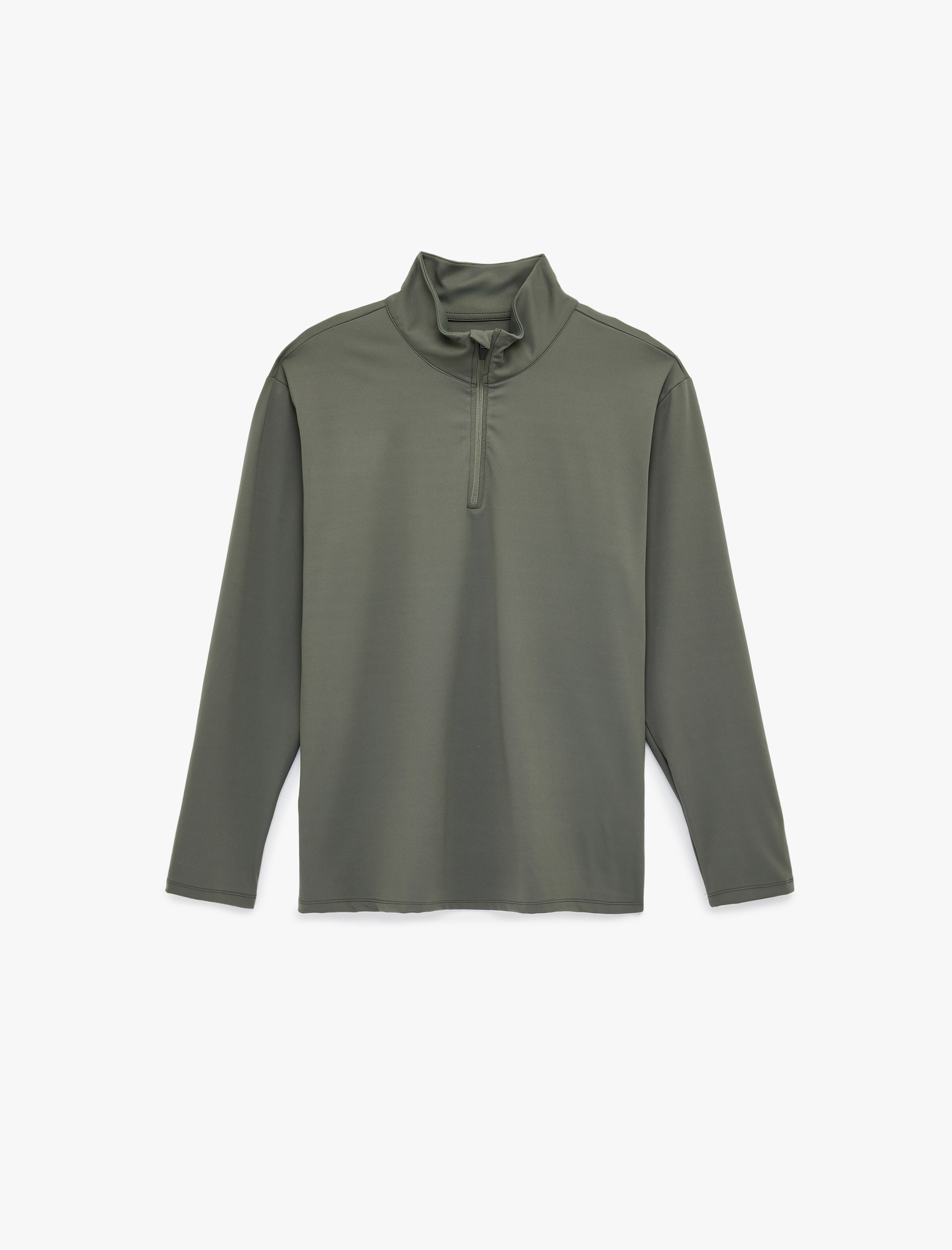   Uzun Kollu Yarım Fermuarlı Dik Yaka Spor Sweatshirt