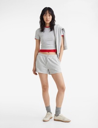 Cepli Beli Bağcıklı Pamuklu Slim Fit Mini Şort