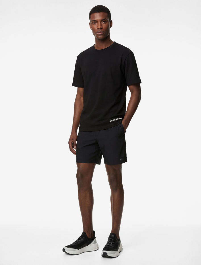  Bisiklet Yaka Rahat Kesim Viskon Karışımlı Kısa Kollu Baskılı Spor Tişört