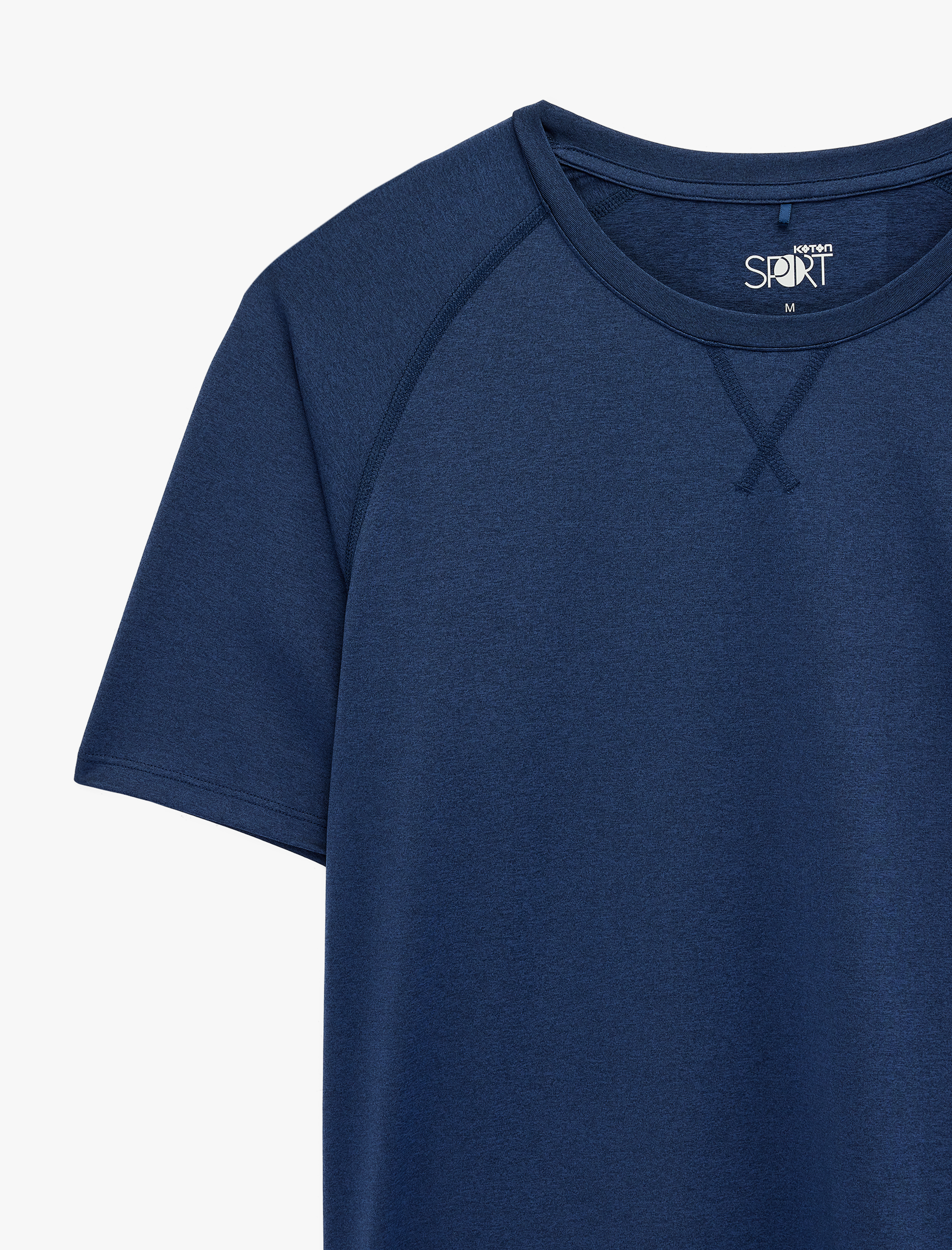   Rahat Kesim Reglan Kısa Kollu Bisiklet Yaka Spor Tişört