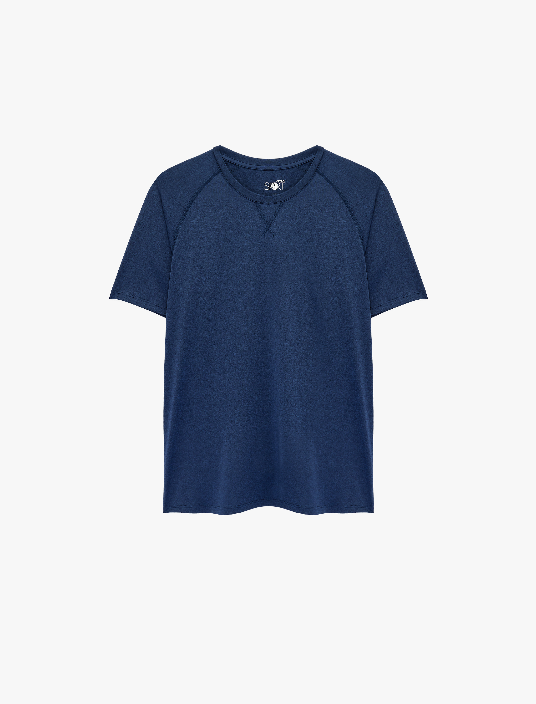   Rahat Kesim Reglan Kısa Kollu Bisiklet Yaka Spor Tişört