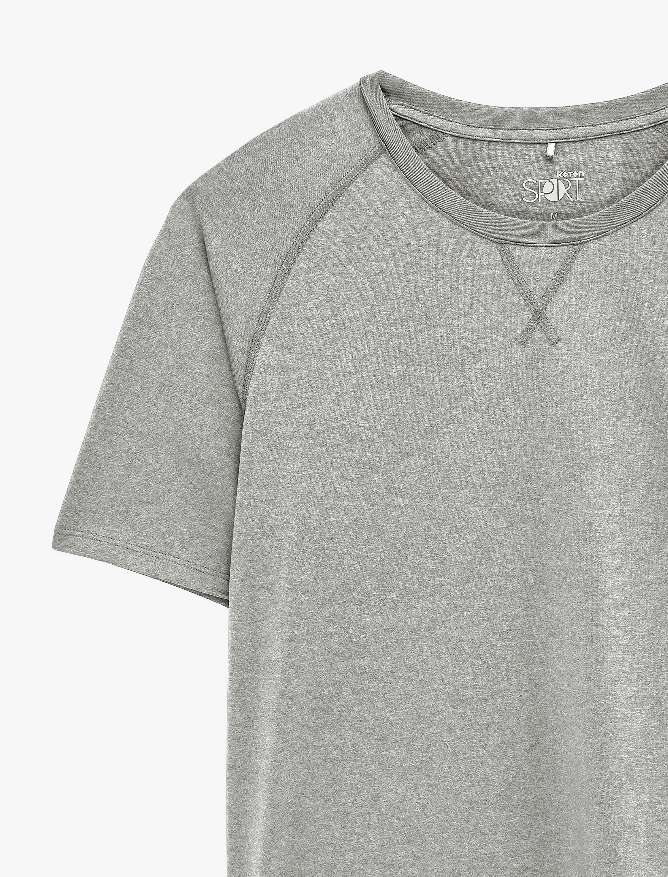   Rahat Kesim Reglan Kısa Kollu Bisiklet Yaka Spor Tişört