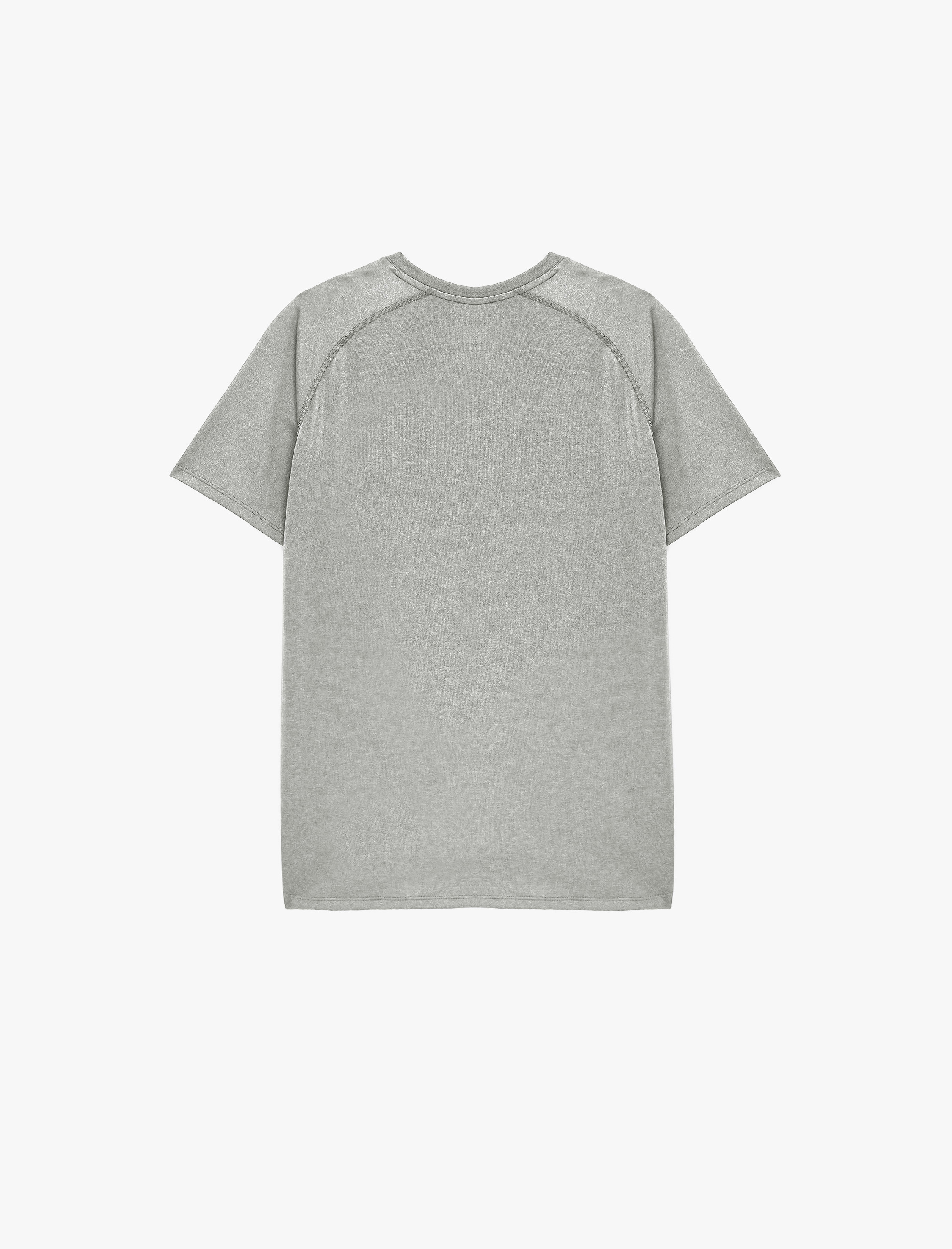   Rahat Kesim Reglan Kısa Kollu Bisiklet Yaka Spor Tişört