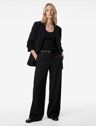 Şal Yaka 3/4 Kollu Uzun Blazer Ceket