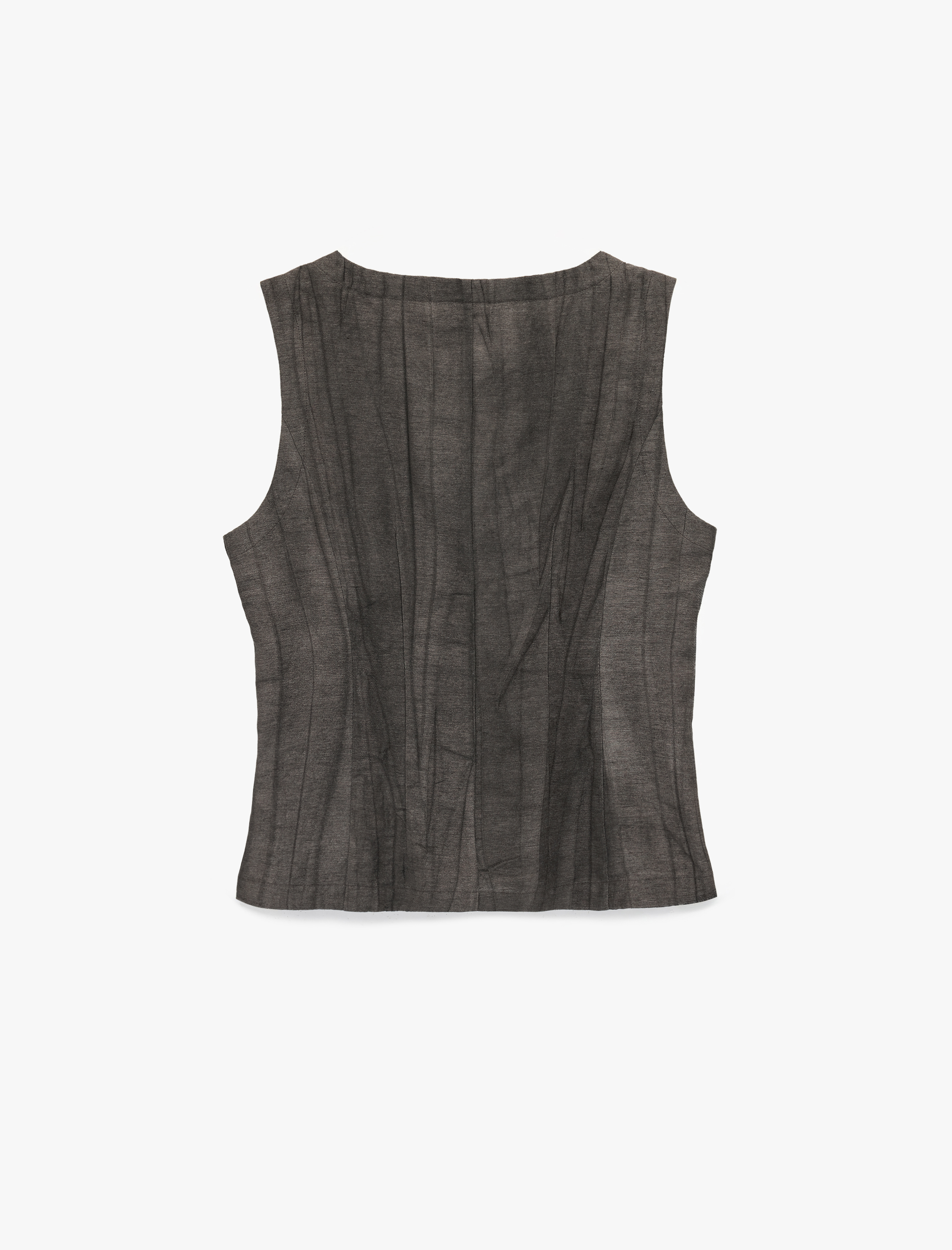   Kolsuz Bisiklet Yaka Keten Karışımlı Bluz