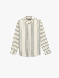 Regular Fit Klasik Yaka Pamuklu Uzun Kollu Gömlek