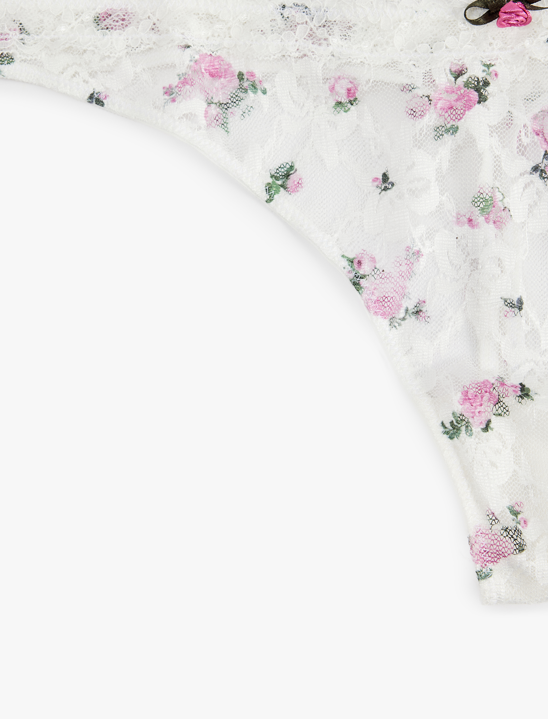   Çiçekli Dantelli String Külot