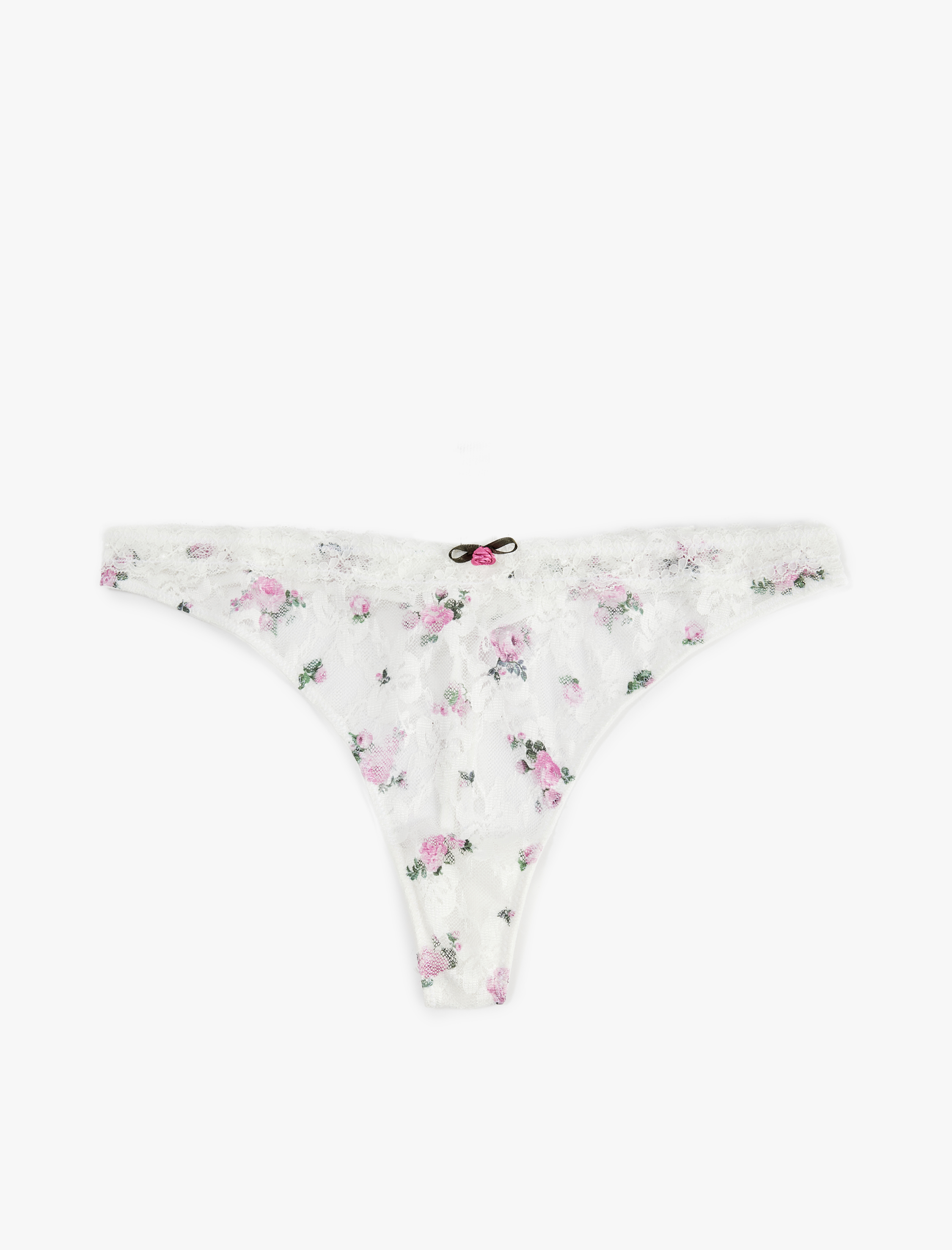   Çiçekli Dantelli String Külot