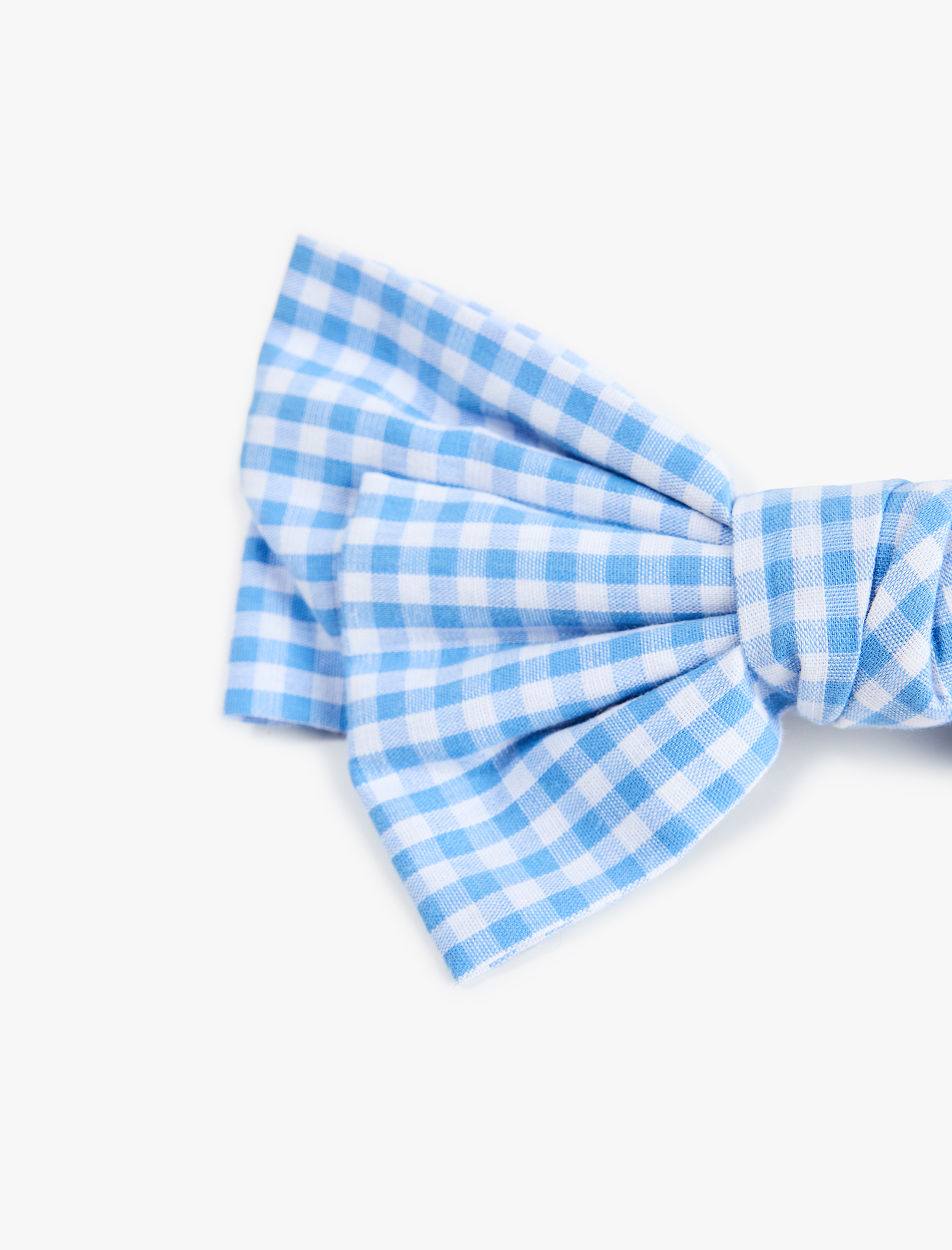  Kadın Fiyonk Detaylı Ekoseli Klipsli Saç Tokası