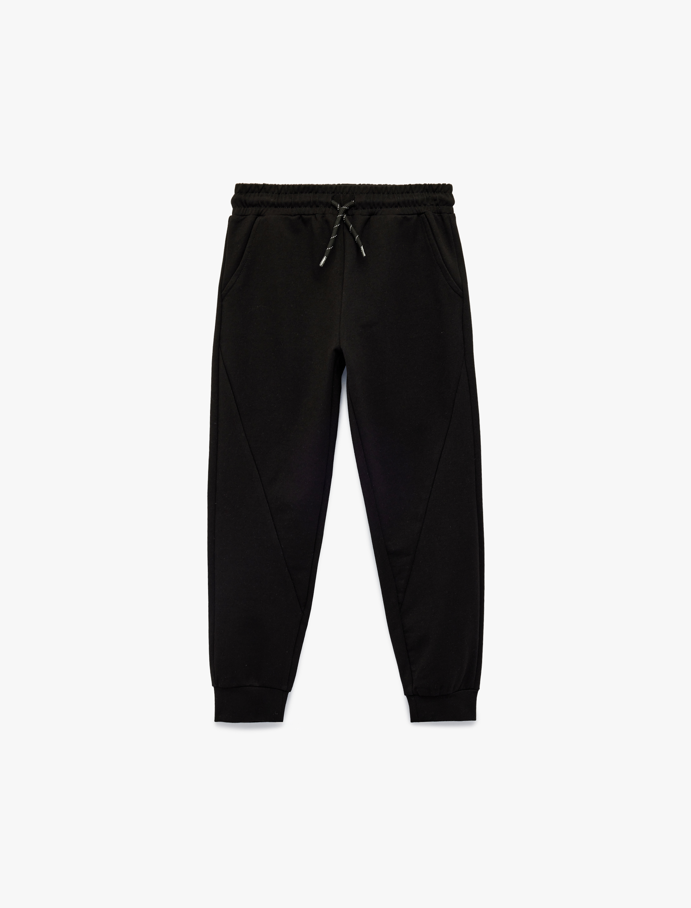  Erkek Çocuk İki İplik Cep Detaylı Beli Lastikli Bağlamalı Jogger Eşofman Altı