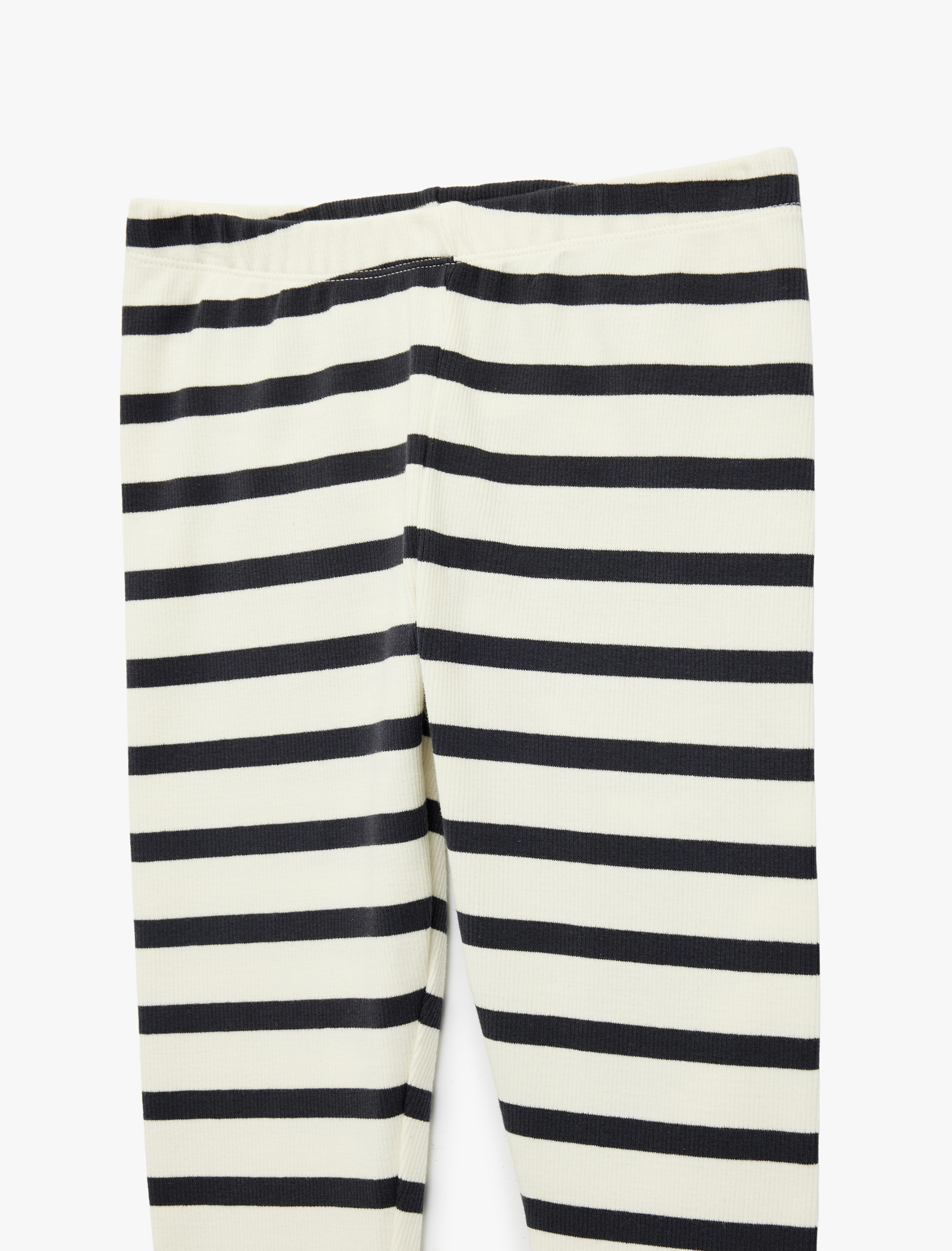  Kız Çocuk Kaşkorse Pamuk Kumaş Bilek Boy Çizgili Tayt