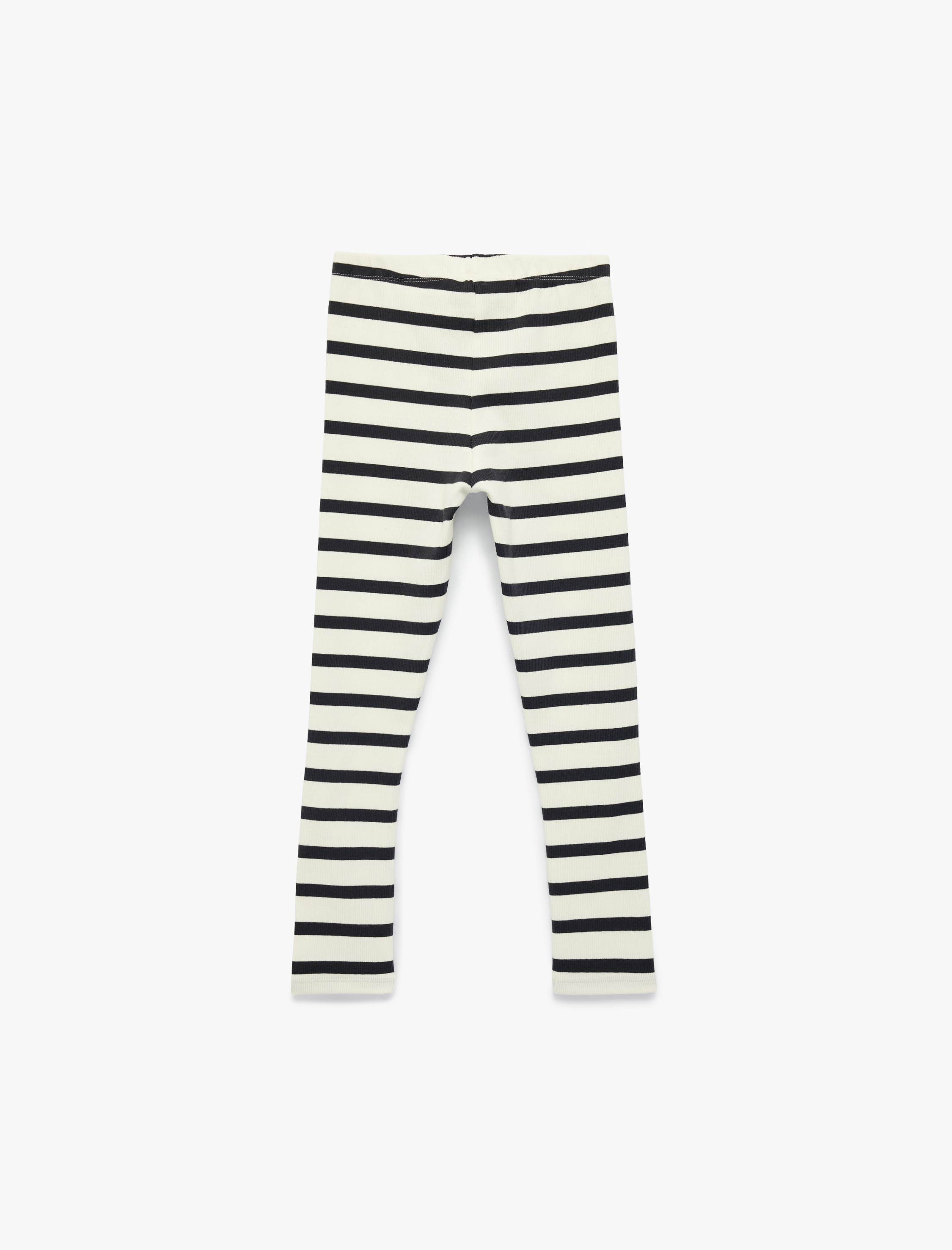  Kız Çocuk Kaşkorse Pamuk Kumaş Bilek Boy Çizgili Tayt