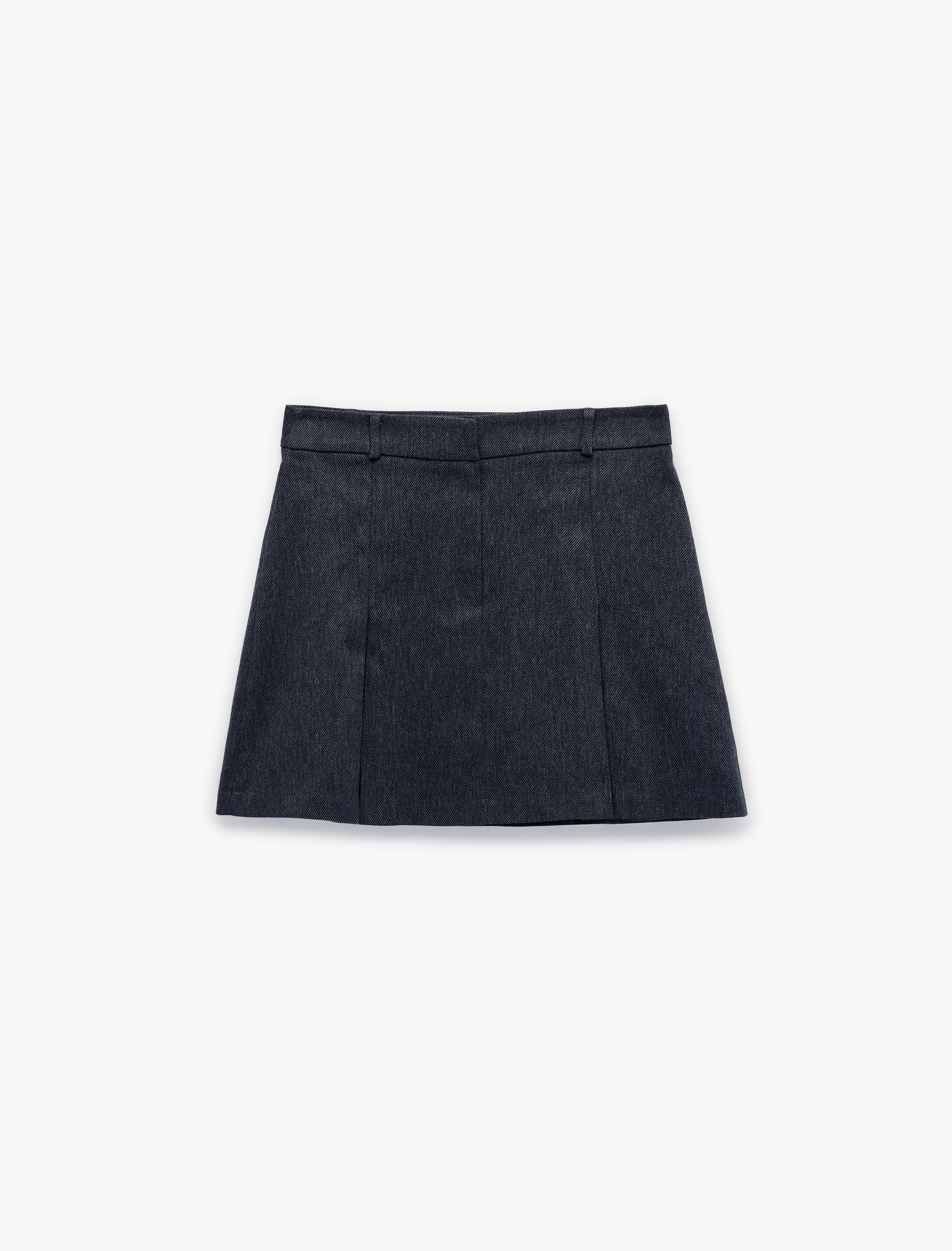   Normal Bel A Kesim Pileli Mini Etek