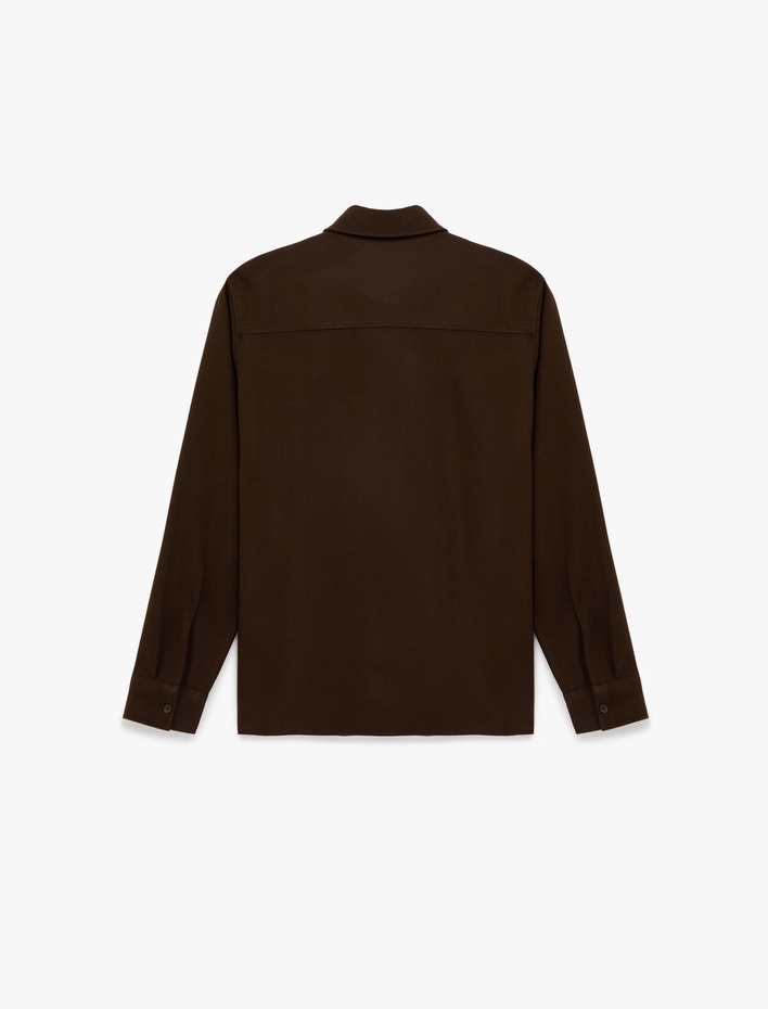  Regular Fit Cepli Klasik Yaka Uzun Kollu Gömlek