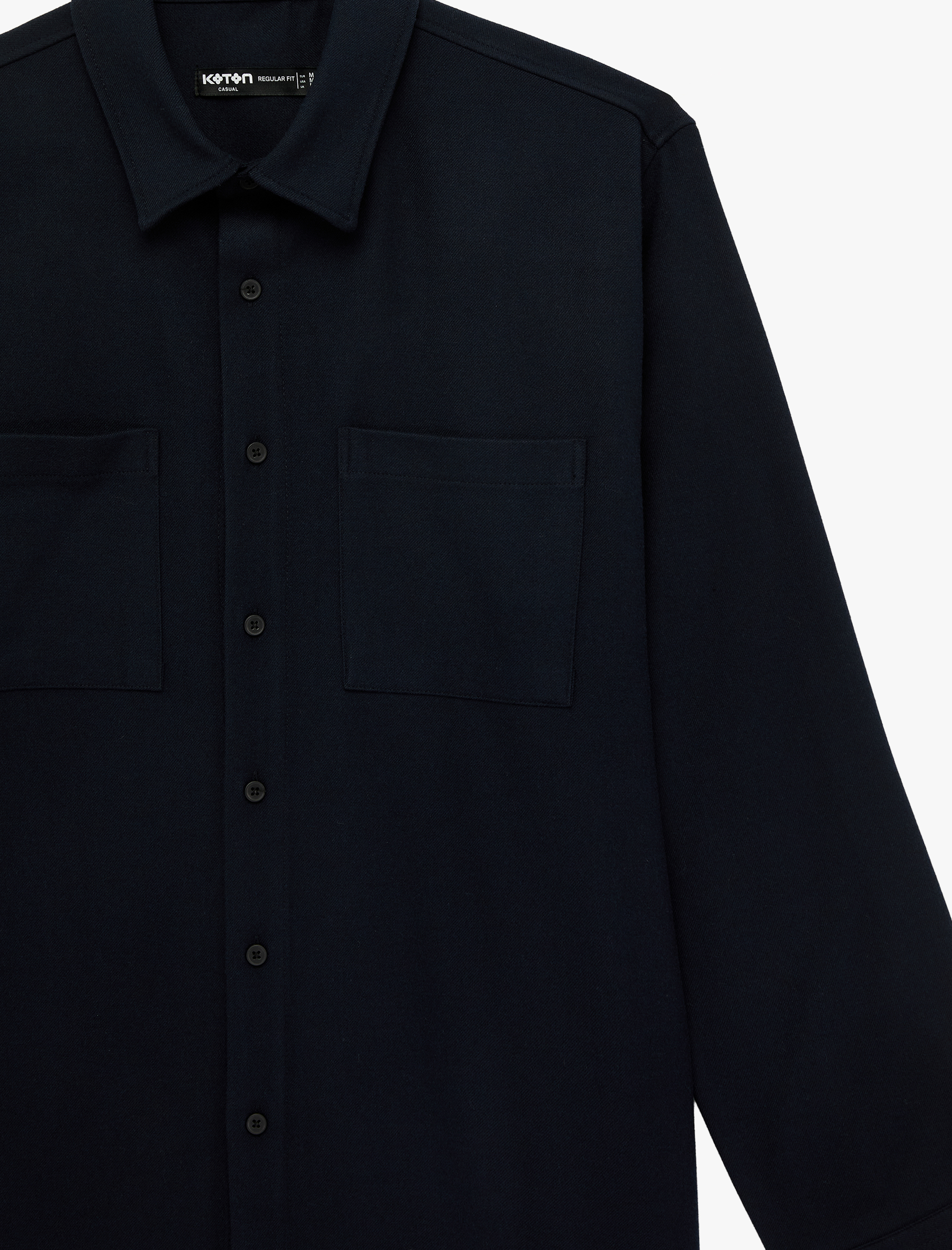   Regular Fit Cepli Klasik Yaka Uzun Kollu Gömlek